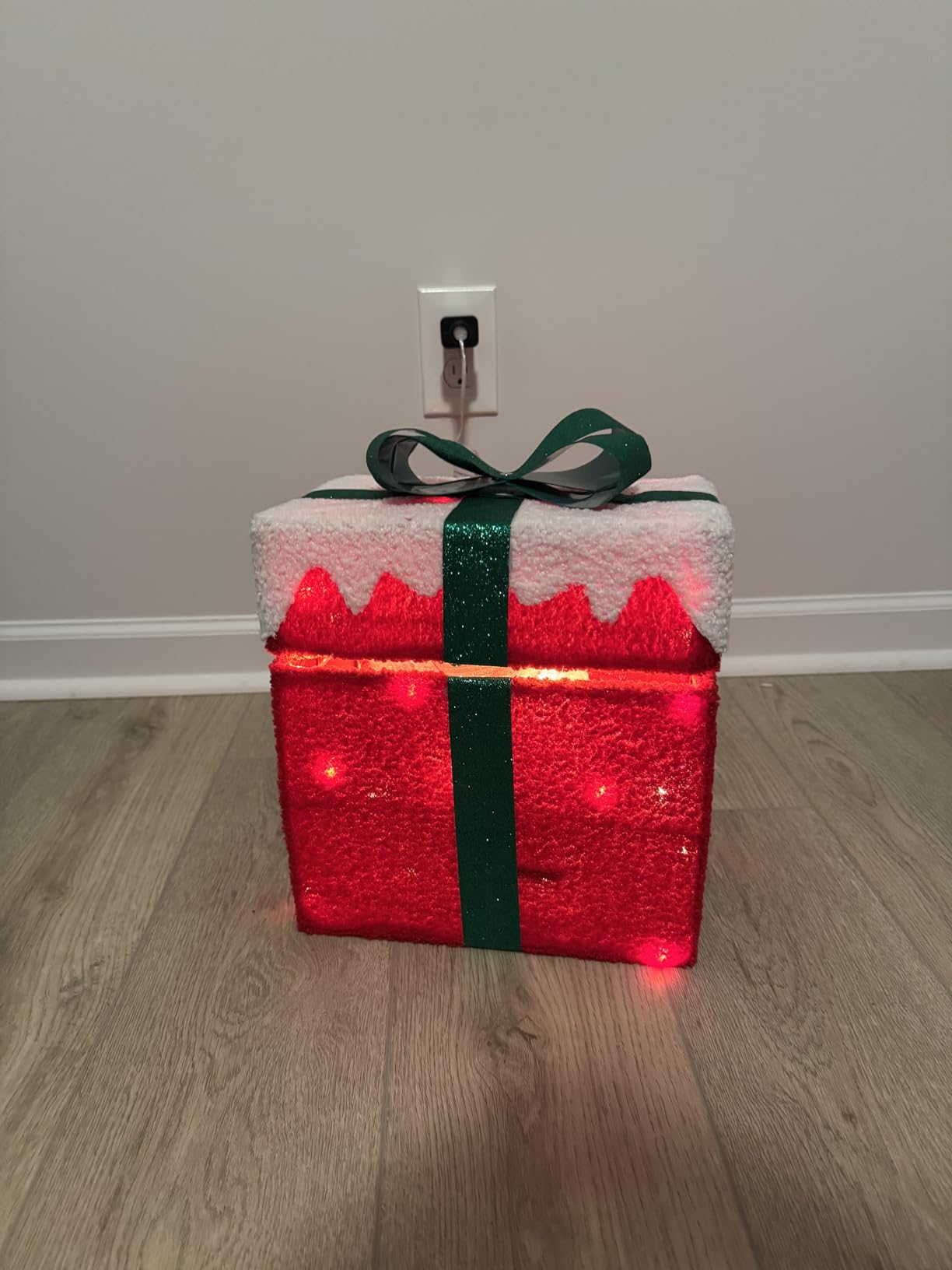 PEIDUO Animated Christmas Santa in Lighted Gift Box, Motion Sensor Christmas Music Decorative Lights, Under The Christmas Tree Present Decorations for Indoor Outdoor Yard Home Holiday Decor customer photo 2