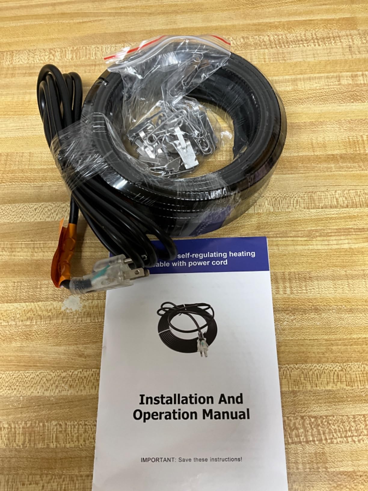 152FT Heat Tape for Roof and Gutters, 8 Watts/ft Roof Heat Cable customer photo 1