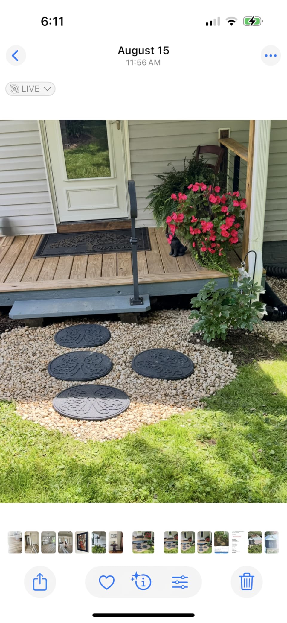 TierraVerde Natural Rock Rubber Stepping Stones, 18