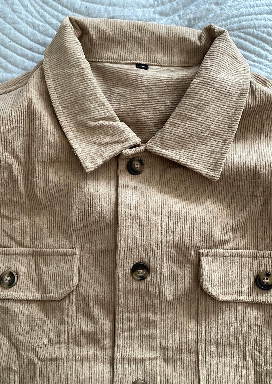 PLEPAN Men's Corduroy Shacket with 4 Pockets customer photo 1
