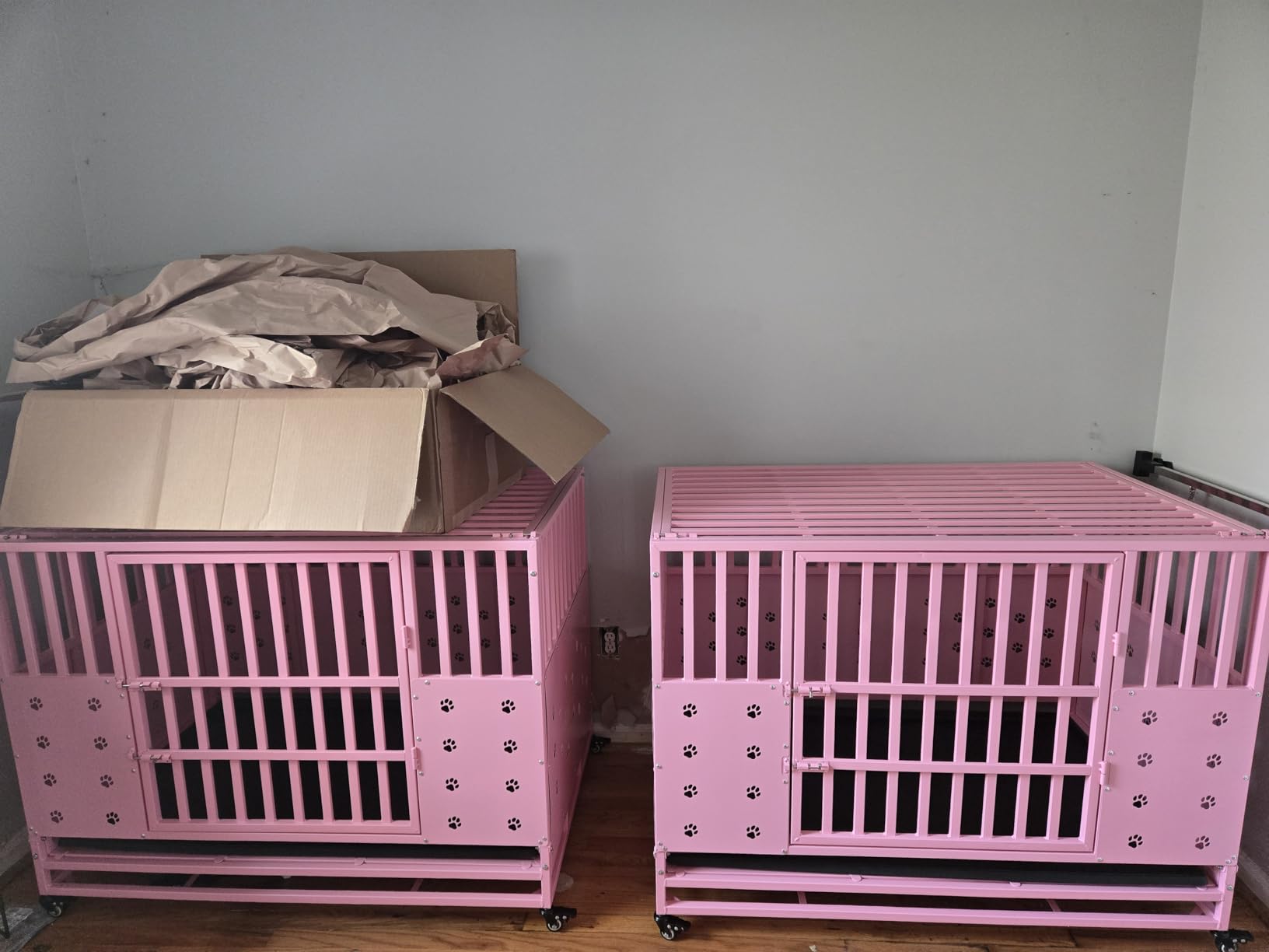 Cammoo 48'' Heavy Duty Dog Crate/Kennel for Large Dogs Indoor, Black customer photo 1