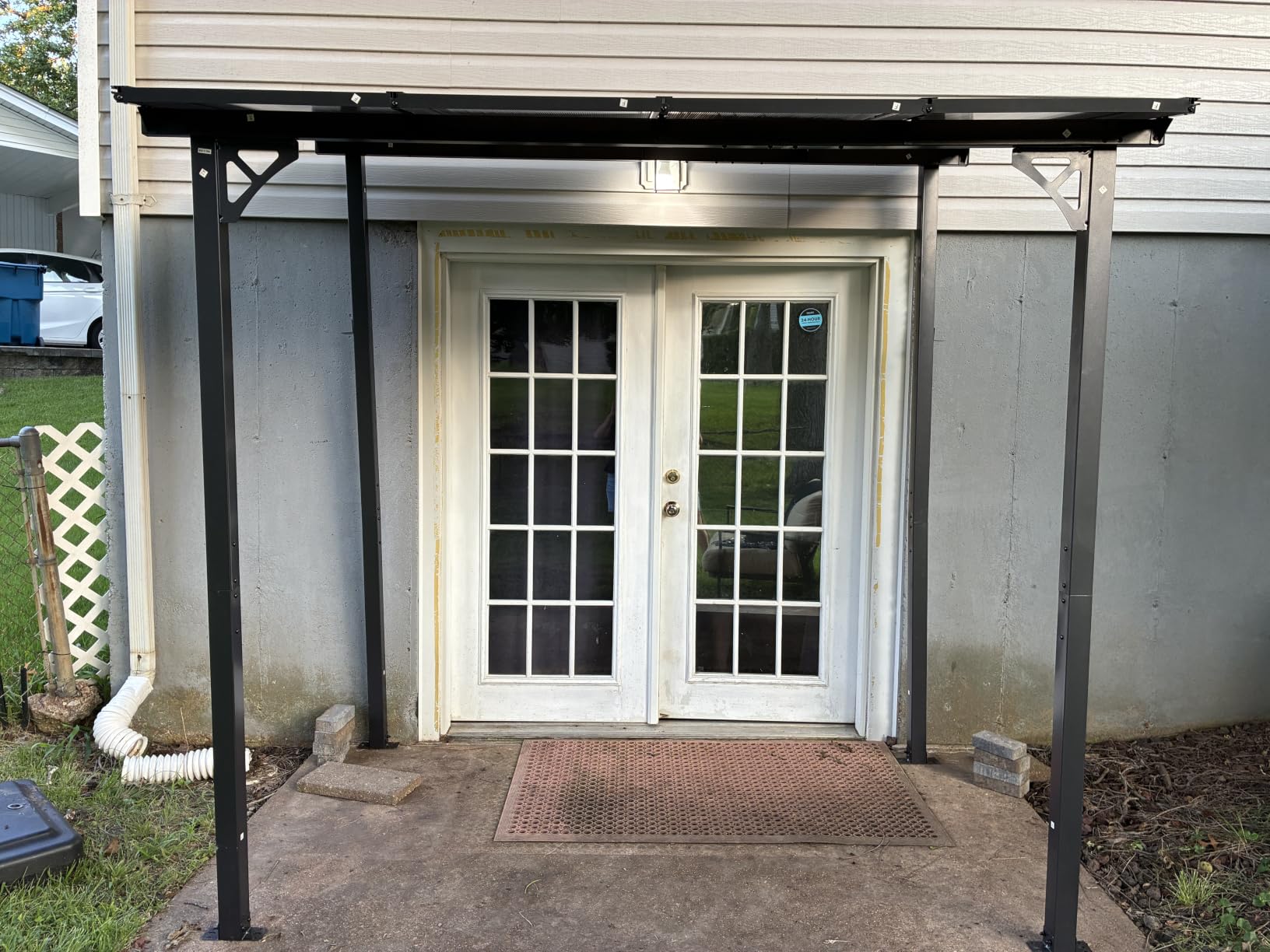 Aoxun Premium Gazebo with Aluminum Frame & Polycarbonate Panel 8’x5’, Black customer photo 1