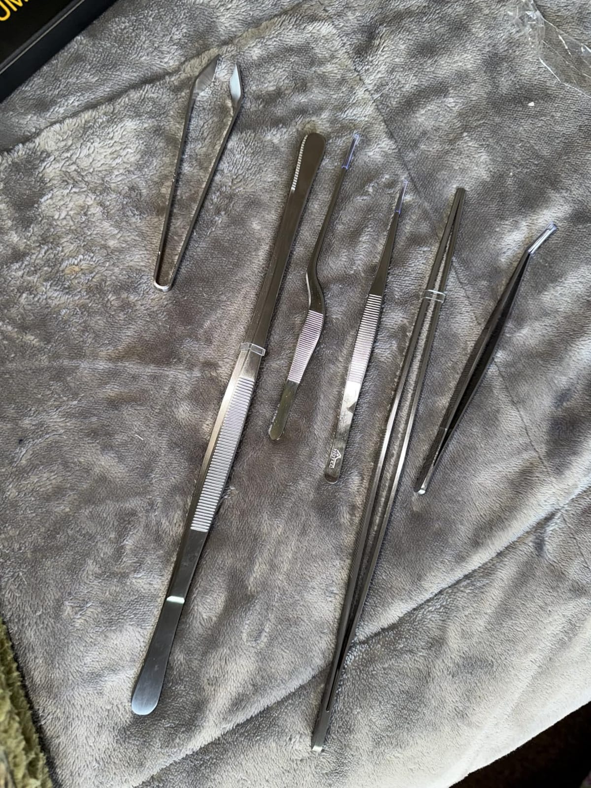 HOTEC Kitchen Tweezers Stainless Steel Cooking Tweezers 6 Pcs-6.3