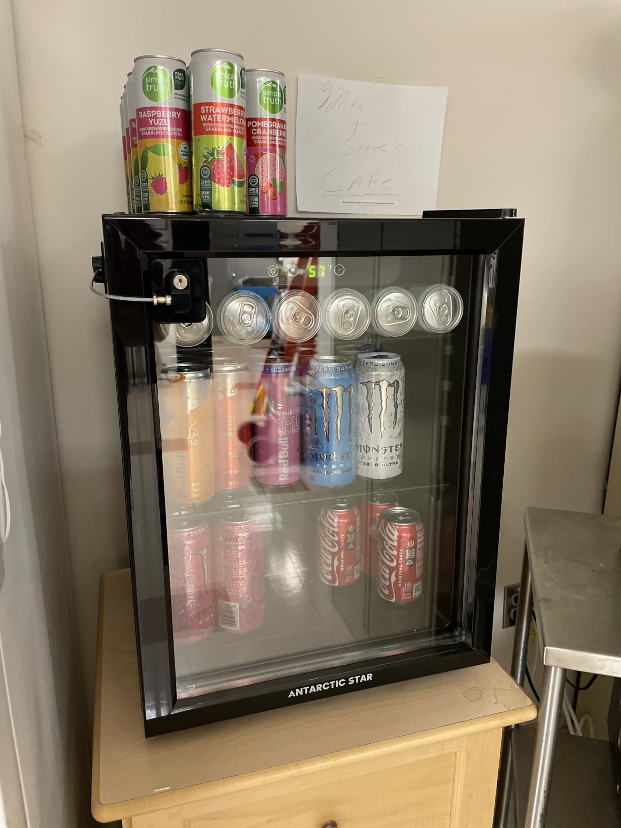 Antarctic Star 48 Can Beverage Refrigerator,12 Bottle Wine Cooler with Stainless Steel Glass Door, Digital Temperature Display,Electronic Temperature Control, Silver customer photo 2