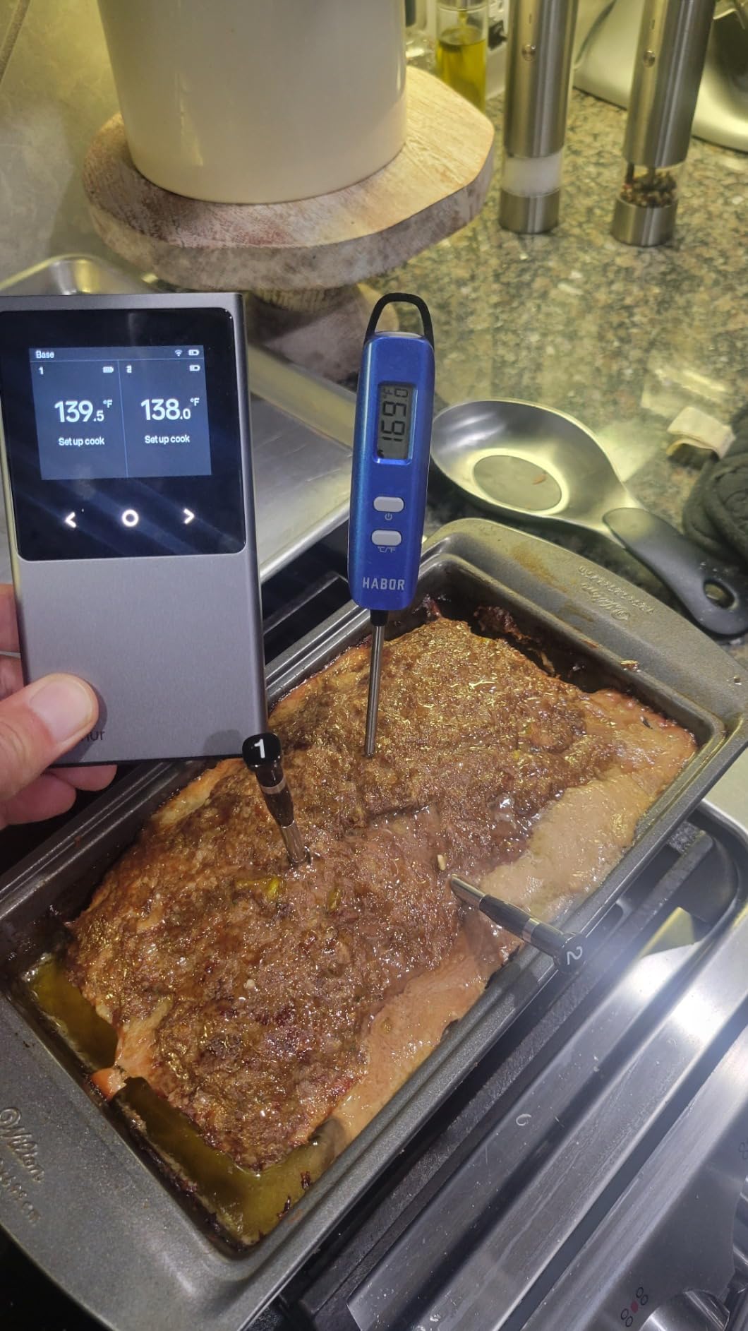 Typhur Sync One Gen 2 Smart Wireless Meat Thermometer with 6-Sensor: Standalone Base with LCD Display, Unlimited WiFi & Bluetooth Range, ±0.5℉ Accuracy, Enhanced Signal Stability for BBQ, Grill, Oven customer photo 1