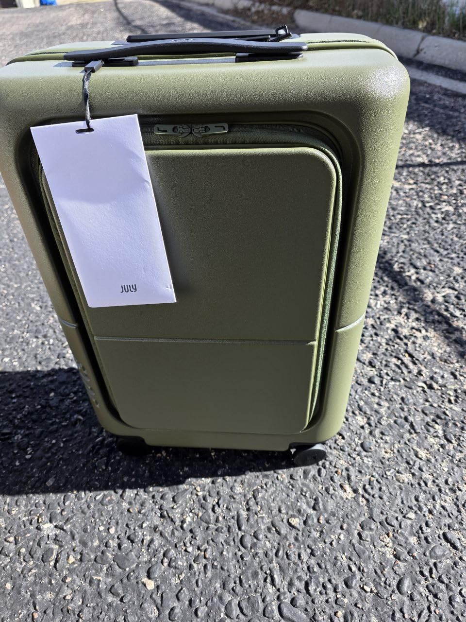 July Carry On Pro Suitcase, Hardshell Front Pocket, 20