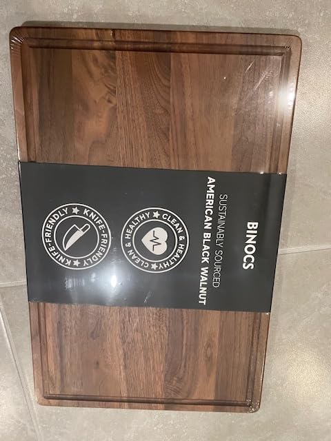 Walnut Wooden Cutting Boards for Kitchen, Solid Wood Cutting Board Set - Charcuterie & Chopping Butcher Block for Meat - Kitchen Gadgets Gift (Walnut 17in*12in) customer photo 1