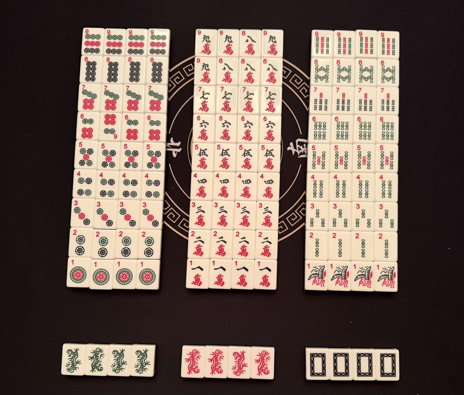 Yellow Mountain Imports American Mahjong Set, 'Jade Horizon' - 166 Tiles with Wooden Racks & Pushers, Soft Beige Case customer photo 1