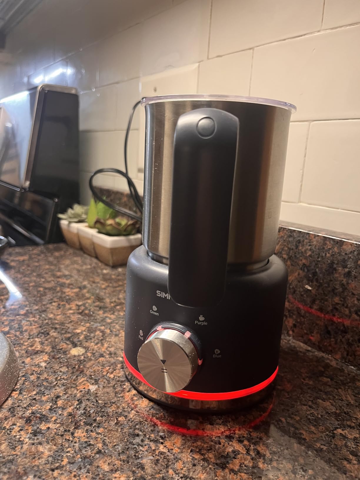 SIMPLETASTE Milk Frother, 4-in-1 Electric Milk Steamer with LED Touch Screen, Automatic Warm and Cold Foam Maker and Milk Warmer for Latte, Cappuccinos, Macchiato customer photo 2