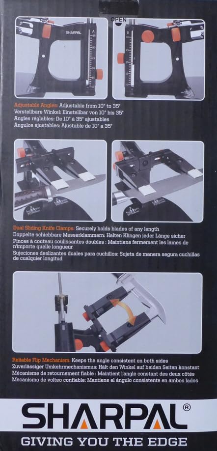 SHARPAL 202H Precision Knife Sharpening System, Adjustable Angle 10-35 Degree | Knife Sharpener Kit, 7 Abrasive Plates (Diamond 220/325/600/1000, Whetstone 3000/6000, Leather Strop) and Giftable Carry Case customer photo 1