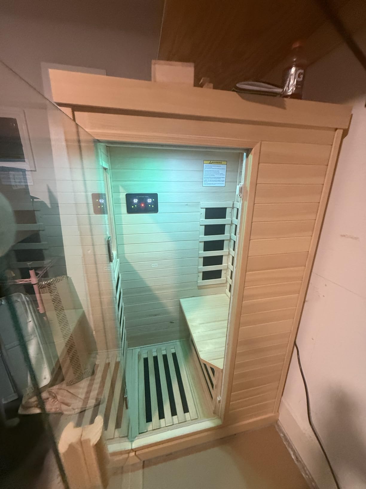 OUTEXER Infrared Sauna Home Sauna Spa Room Chilean Pine Wood 1200W 120v customer photo 2