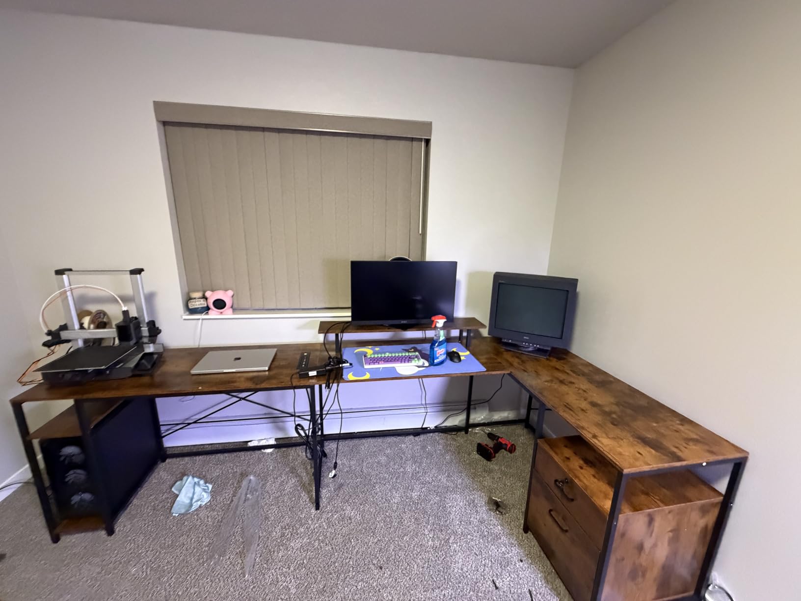 YITAHOME U Shaped Desk with Power Outlets & LED Lights customer photo 2