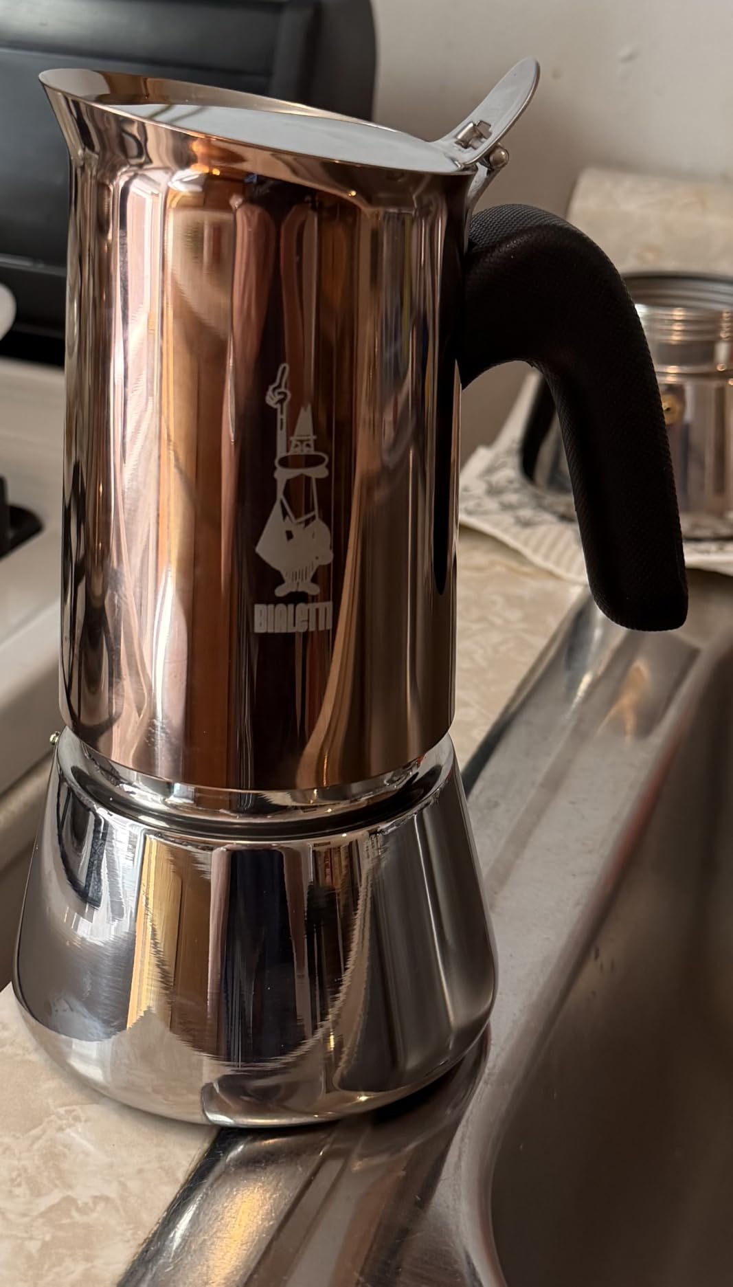 Electric Moka Pot, 3 or 6 Cup Espresso Coffee Maker, Black customer photo 1