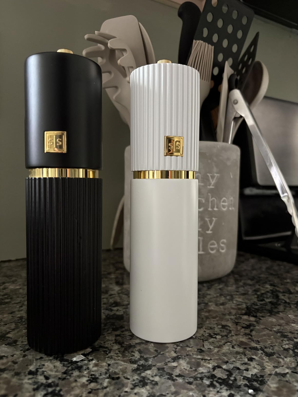 Styled Settings Wooden Salt and Pepper Grinder Set, Dark Wood customer photo 1