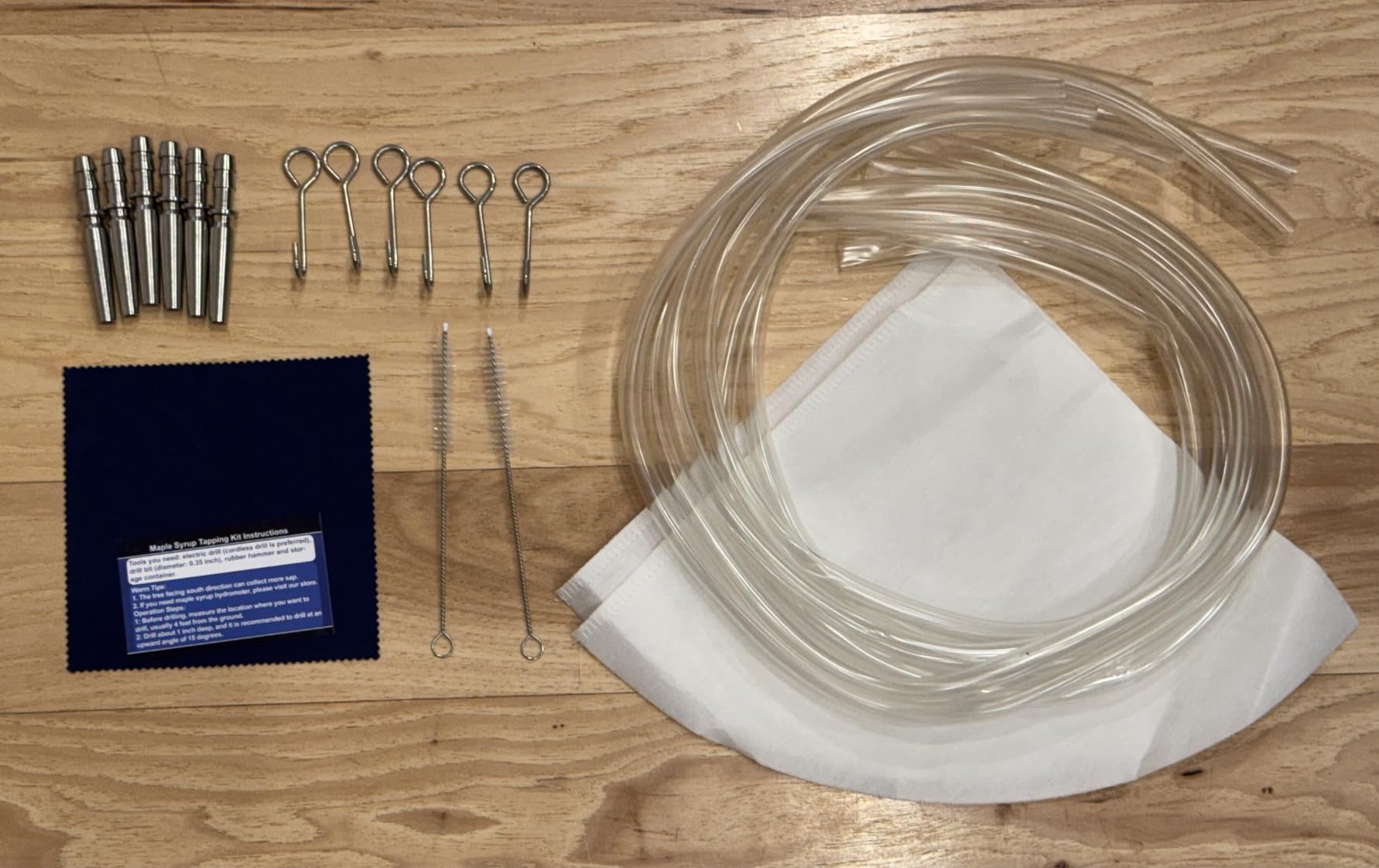42Pcs Maple Syrup Tapping Kit, Maple Tree Tapping Kit with 12 Metal Maple Syrup Spiles, 12 Maple Syrup Tubes, 12 Hooks, 3 Maple Sap Filters, Tree Tapping Kit for Maple Syrup Making Equipment customer photo 2
