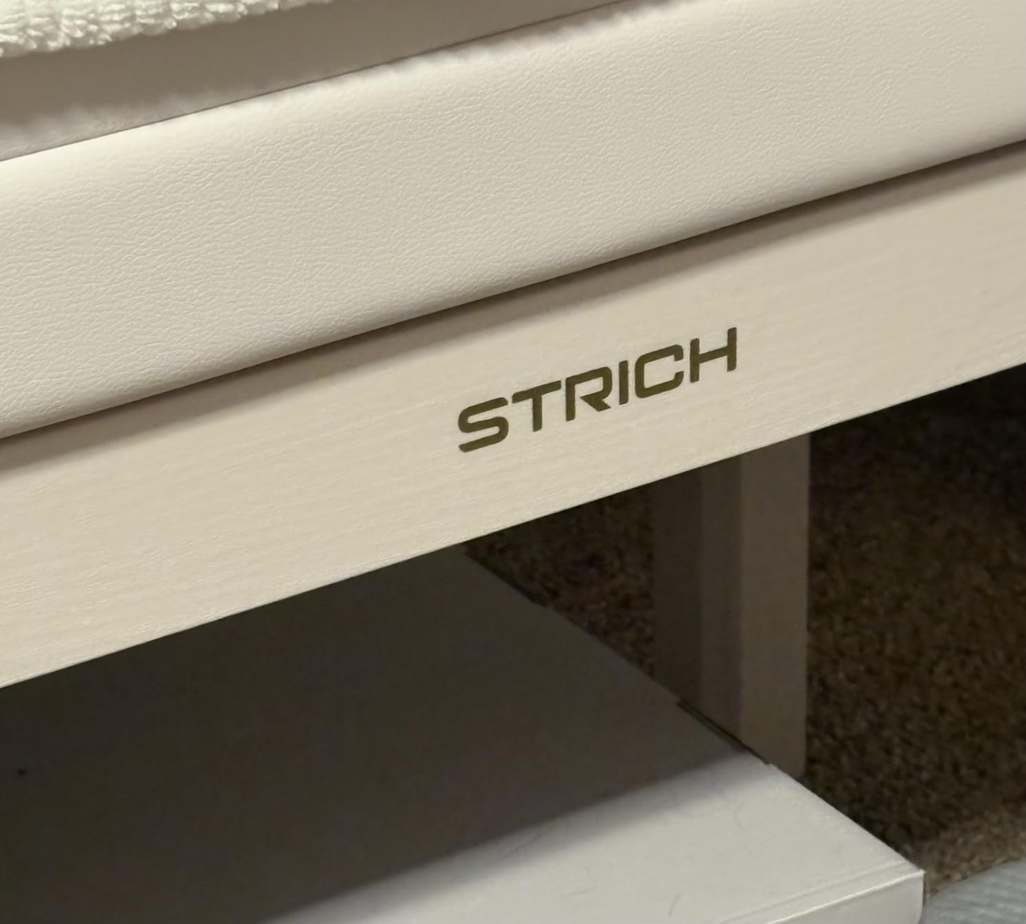 STRICH Adjustable Piano Bench with Storage, Wooden Keyboard Bench with Bookcase Stool Chair Seat with High-Density Sponges Cushion for Piano Shop Music School Studio, White, SPB-20 customer photo 1