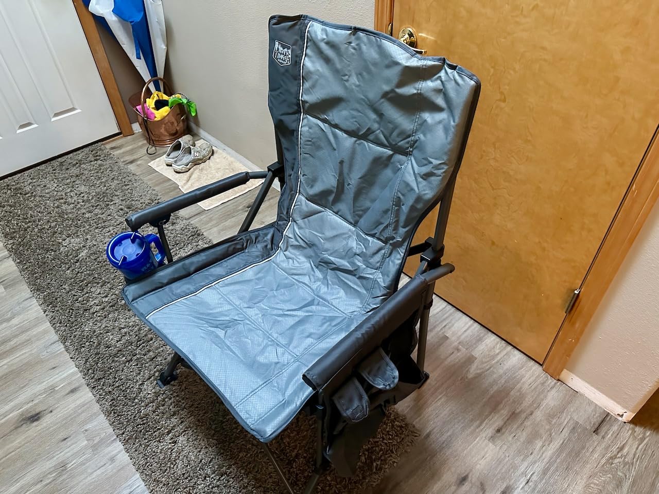 TIMBER RIDGE Oversized Folding Camping Chair High Back 500lbs, Heavy Duty with Cup Holder, Side Pocket, Cooler Bag customer photo 2