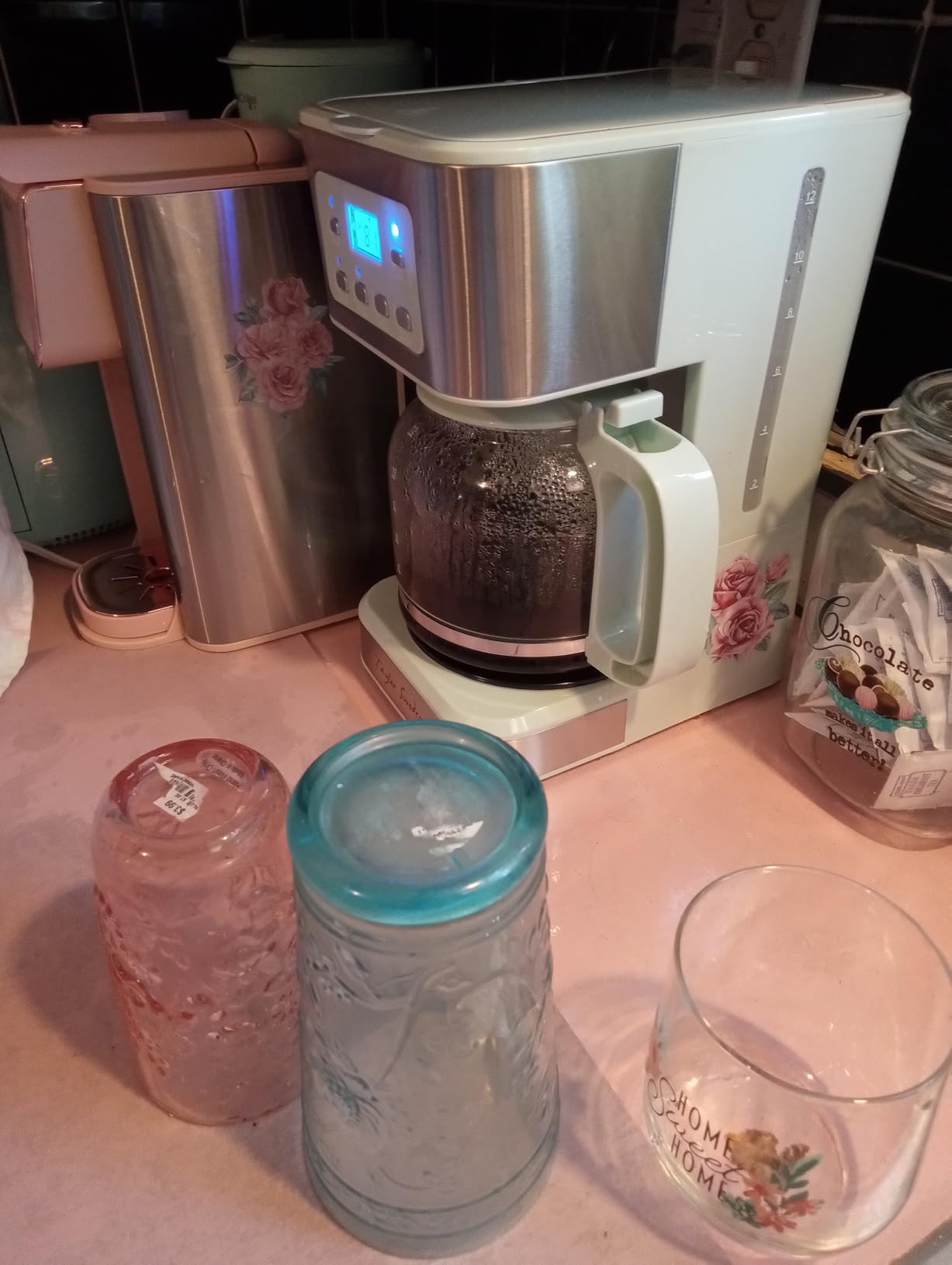 Taylor Swoden 12-Cup Programmable Coffee Maker, White & Stainless Steel customer photo 1
