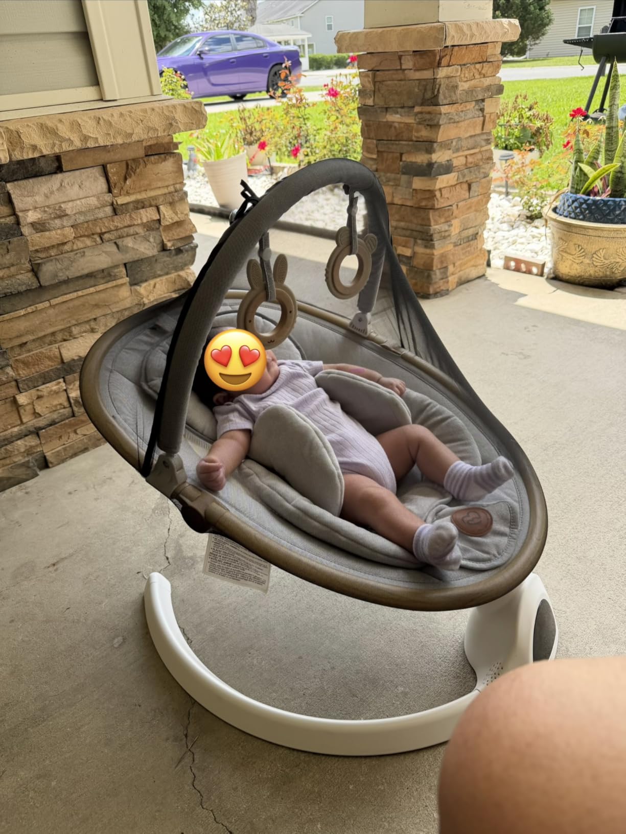 Baby Swings for Infants, Fasonbaby Infant Swing with 3 Seat Positions customer photo 1