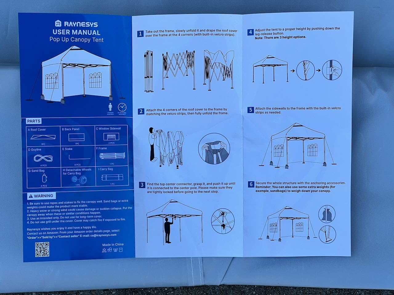 Raynesys 10x10ft Pop Up Canopy Tent with Sidewalls for Events, Parties customer photo 2