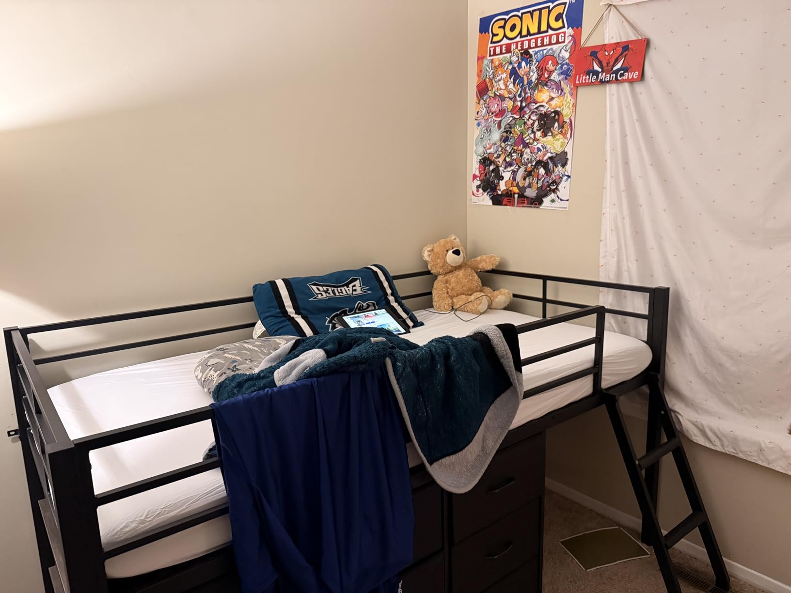 BTHFST Low Loft Bed Twin Size with 9 Storage Drawers, LED Lights Loft Bed customer photo 1