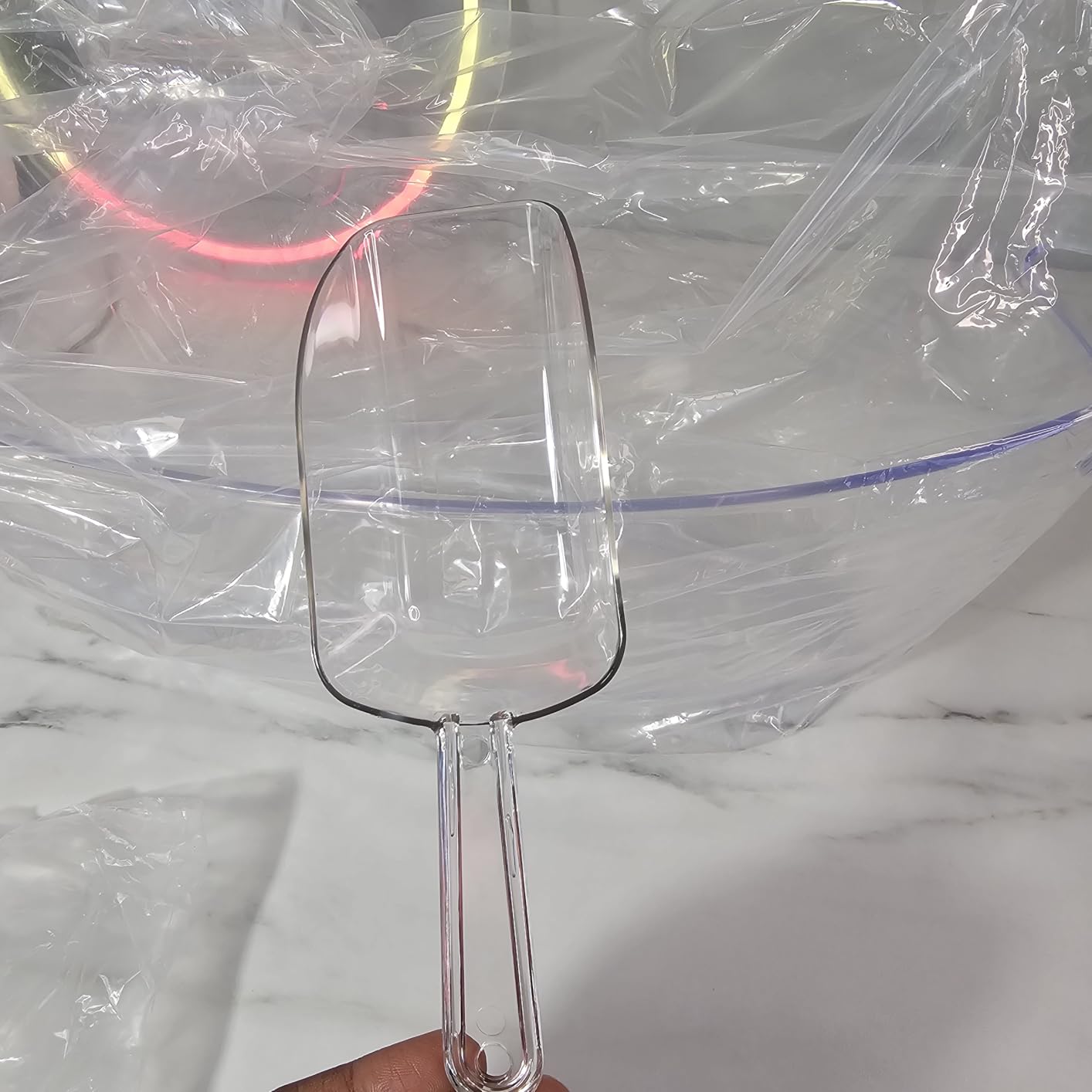 OBTANIM Clear Acrylic Ice Buckets Large Champagne Drink Cooler Storage Ice Tub with Scoops for Beer Cocktails Wine Beverage Home Parties Bar Cooling Supplies customer photo 1