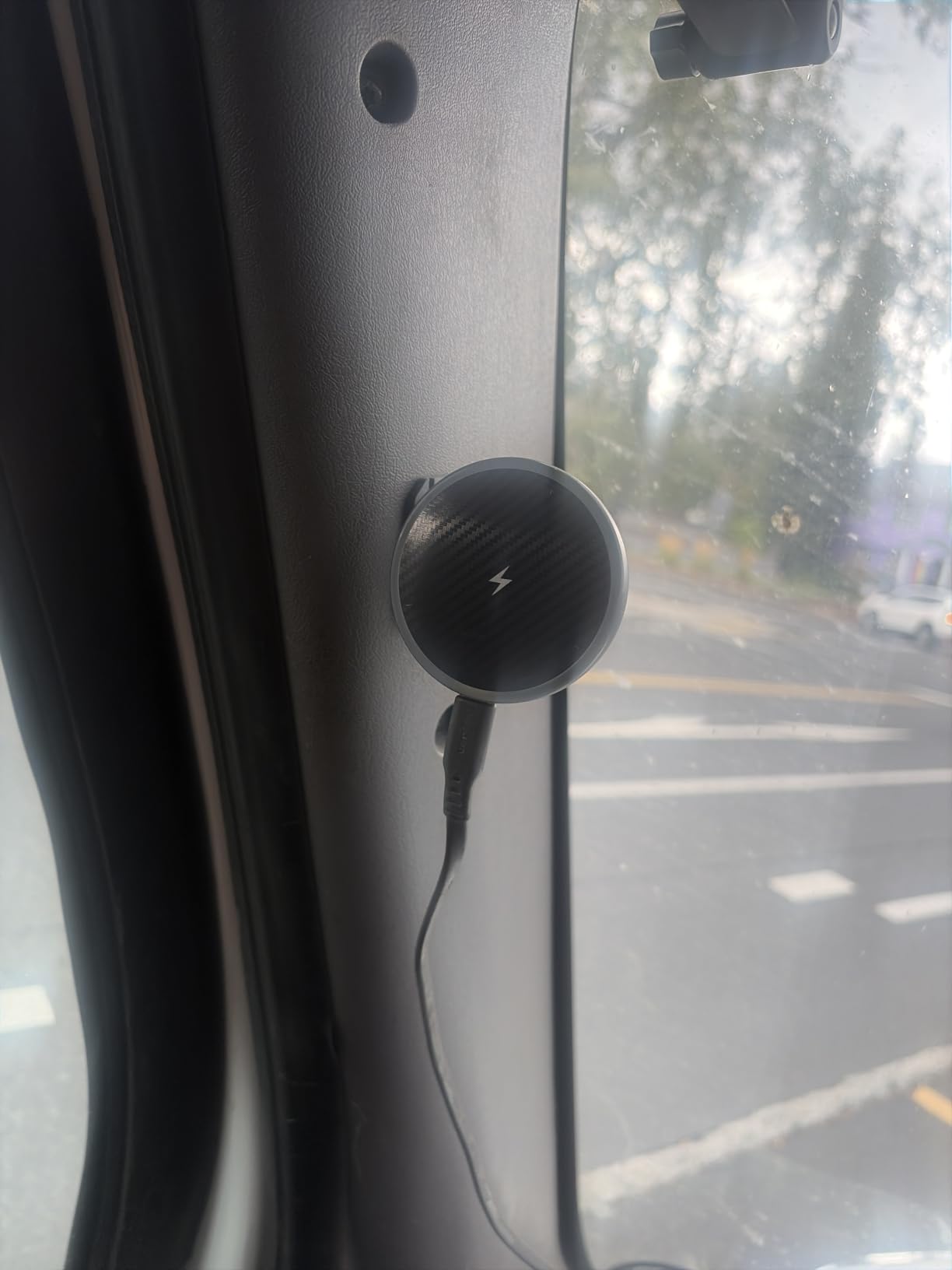 Estbuc 2-in-1 15W Magsafe Car Mount Charger, Magnetic Wireless Car Charger customer photo 2