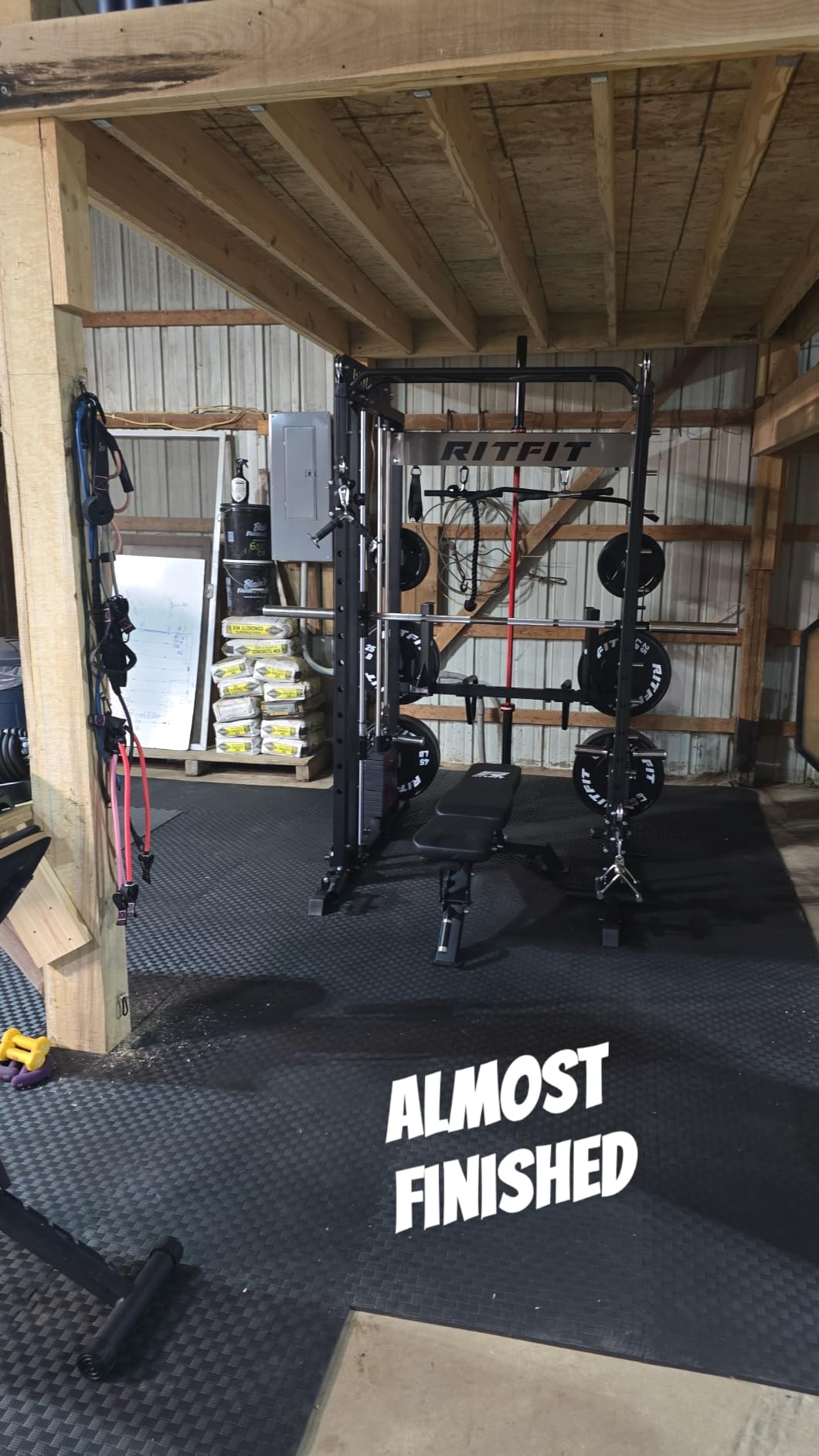 RitFit M1 Pro Smith Machine with Weight Stack Package Power Cage Home Gym customer photo 1