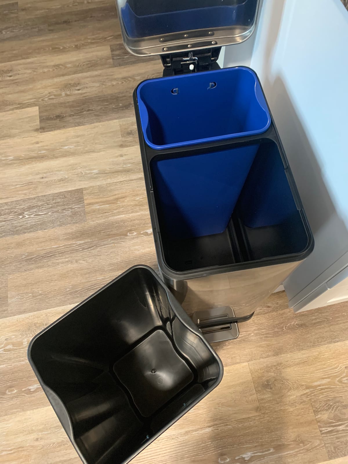 Home Zone Living 13 Gallon Kitchen Trash Can with Dual Compartments customer photo 1