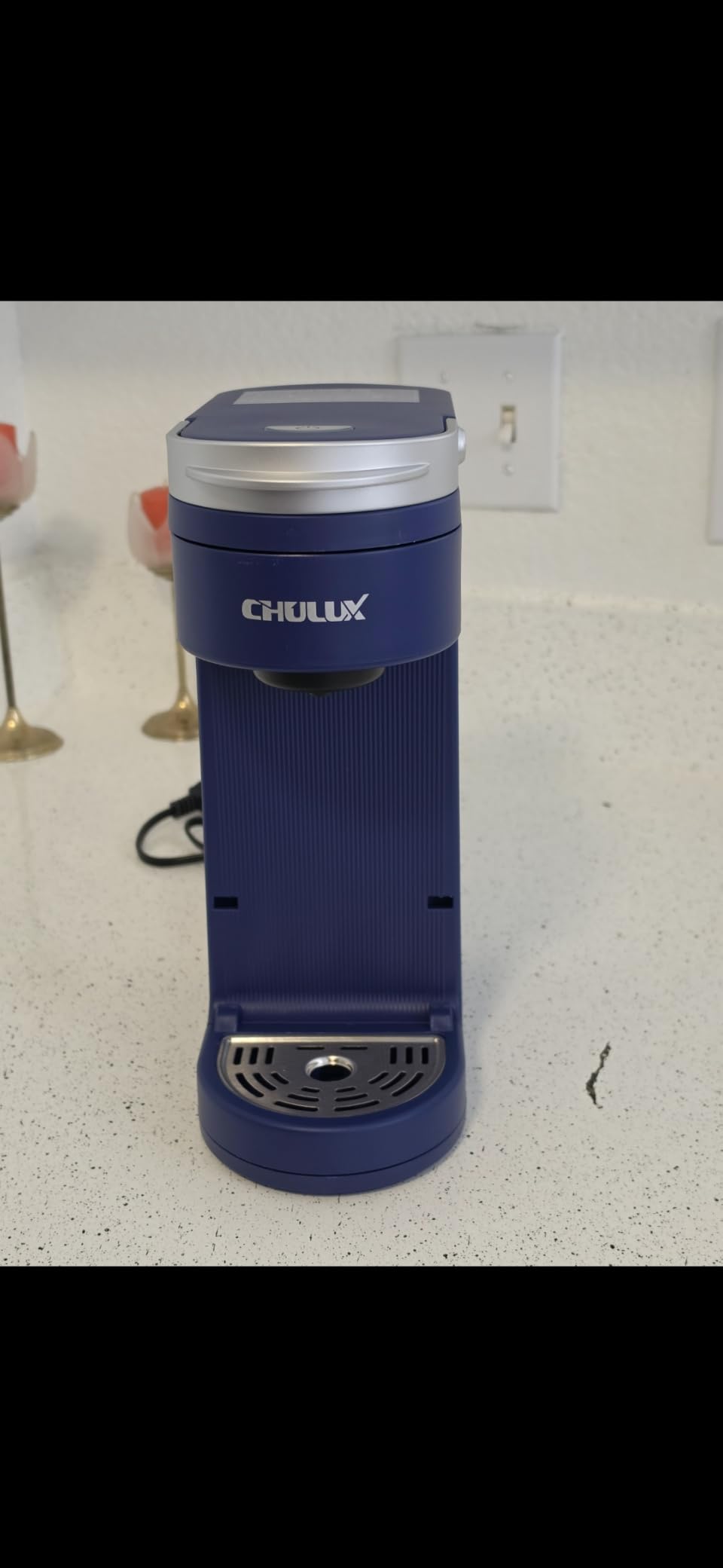 CHULUX Slim Single Serve Coffee Maker for K Cup, Fast Brewing, Matte Black customer photo 2