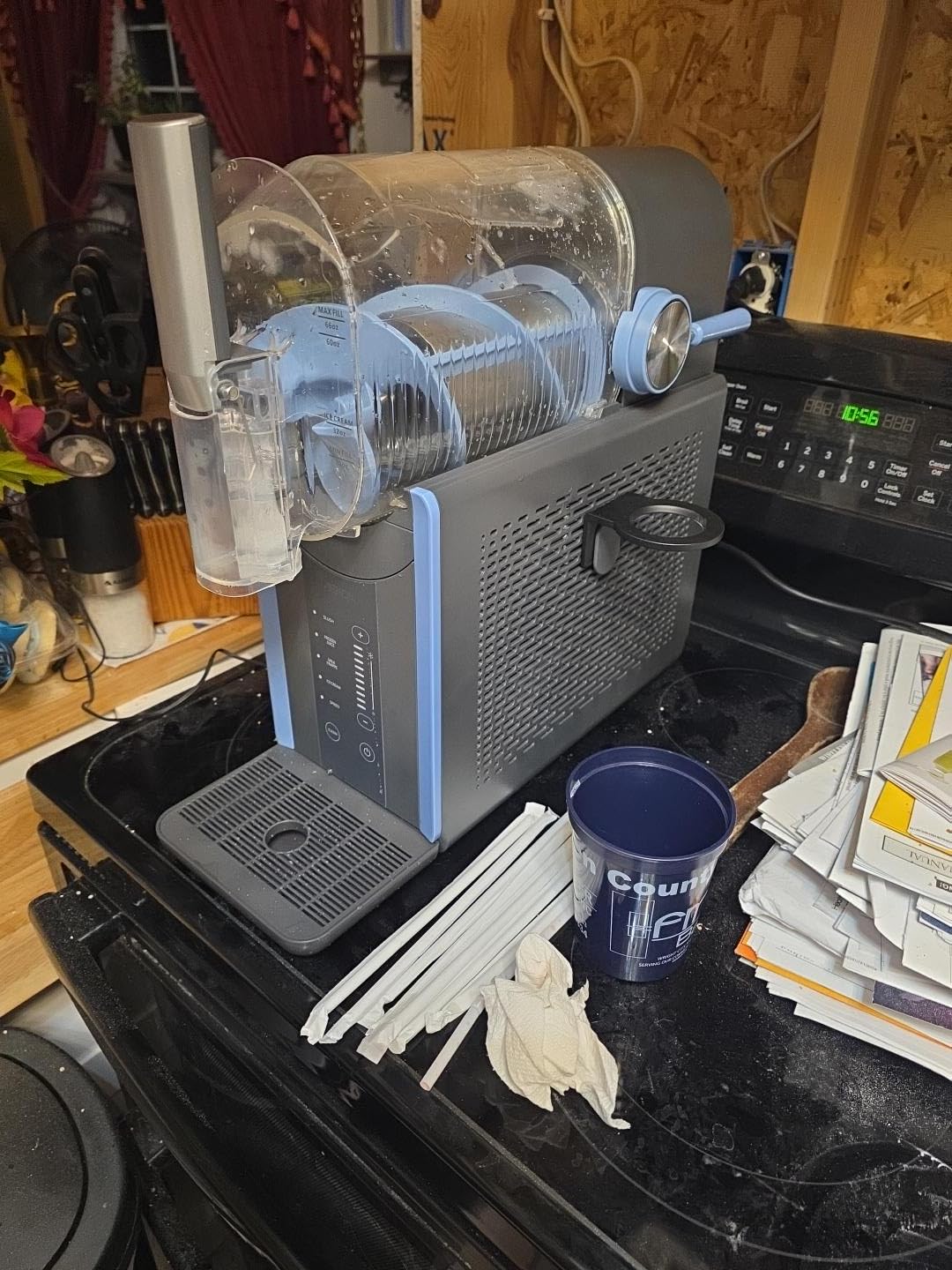 Slushie Machine for Home, 66oz Smart Frozen Drink Maker, 5 Programs & Clean Mode, No-Ice-Needed Slushy Maker for Margaritas, Smoothies, Milkshakes, Cocktails, and Soft Serve Ice Cream (Peach) customer photo 2