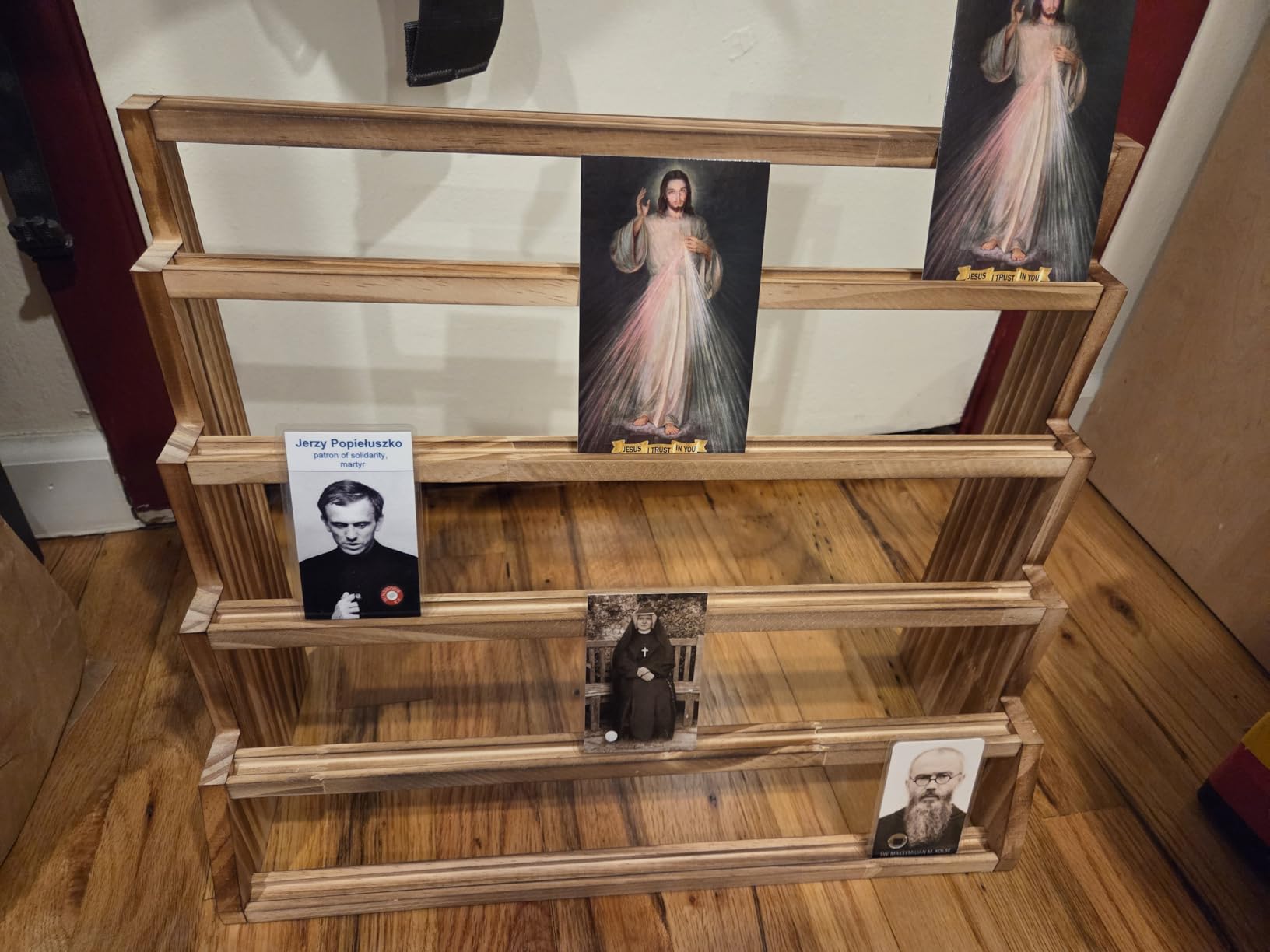 5 Tier Wooden Card Display Stand Holds 20-25 PSA BGS SGC Graded Sports Card | Easy Assembly, Baseball Cards, Basketball Cards, Football Cards, Trading Cards, Graded Card Display Stand, Card Stands For Display customer photo 2