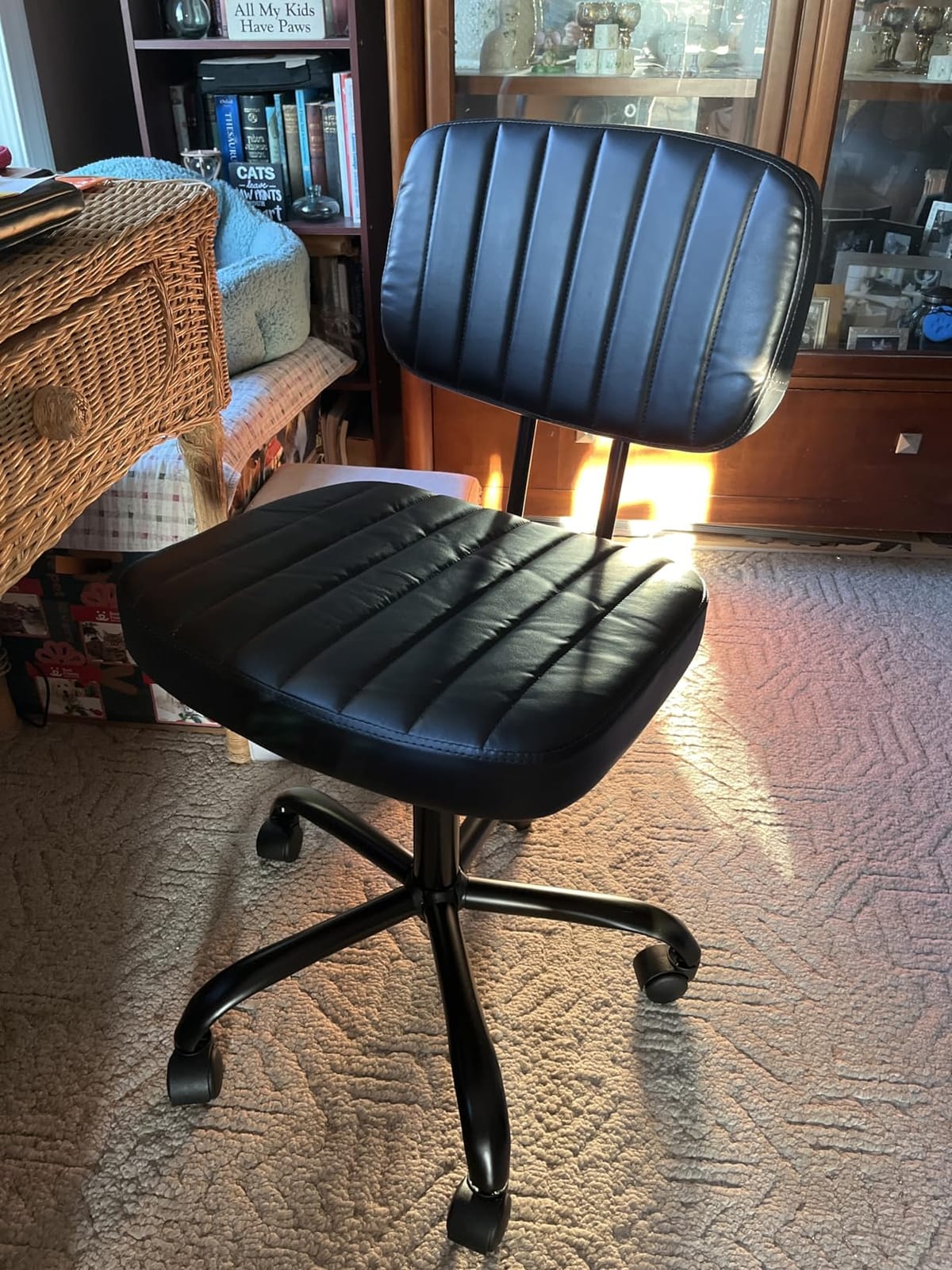 DUMOS Armless Drafting Chair, Standing Desk Chair, Rolling Stool customer photo 2