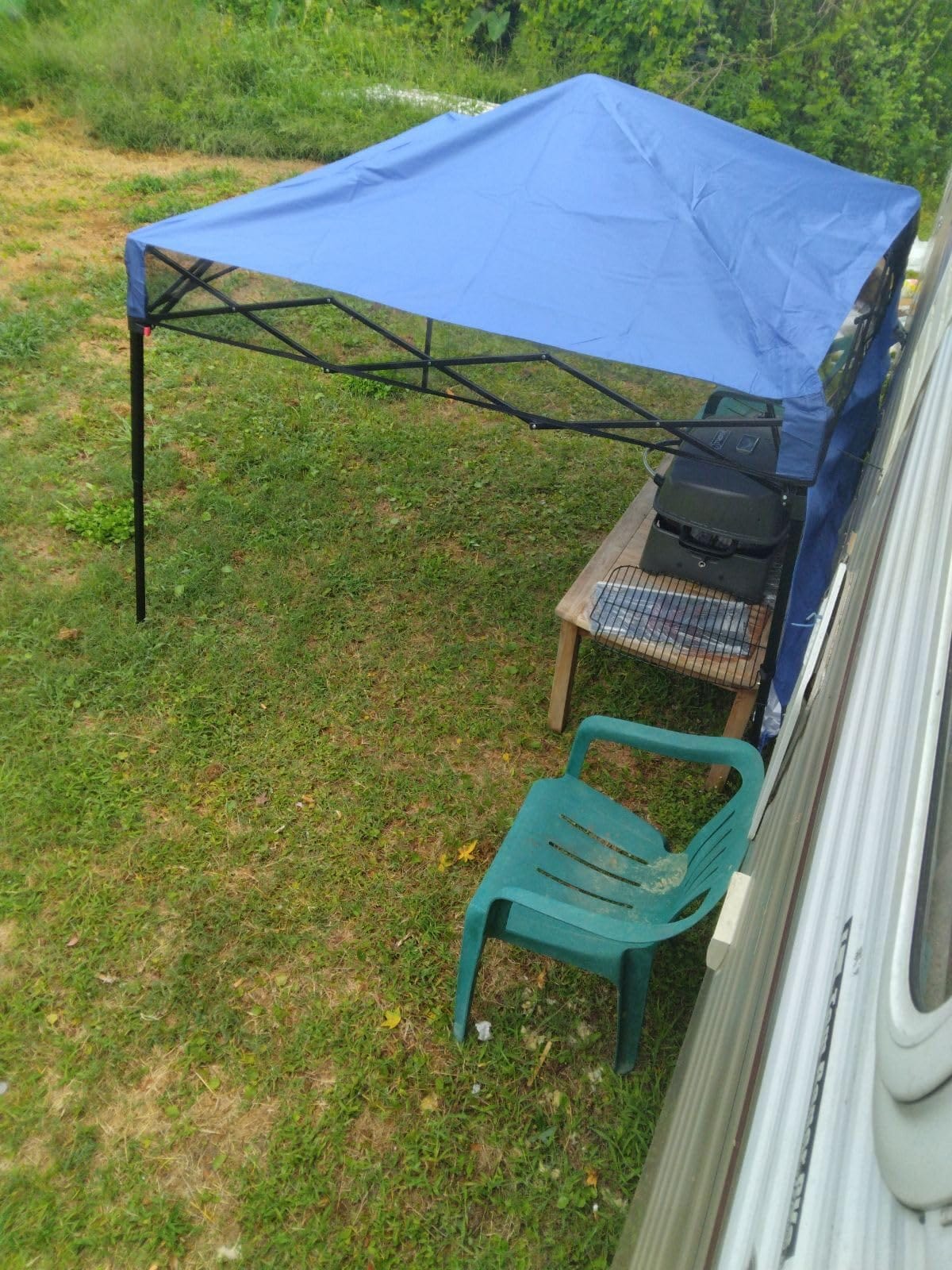 Tangkula 7x7 FT Pop Up Canopy with Center Lock & Sidewall, Gray customer photo 1