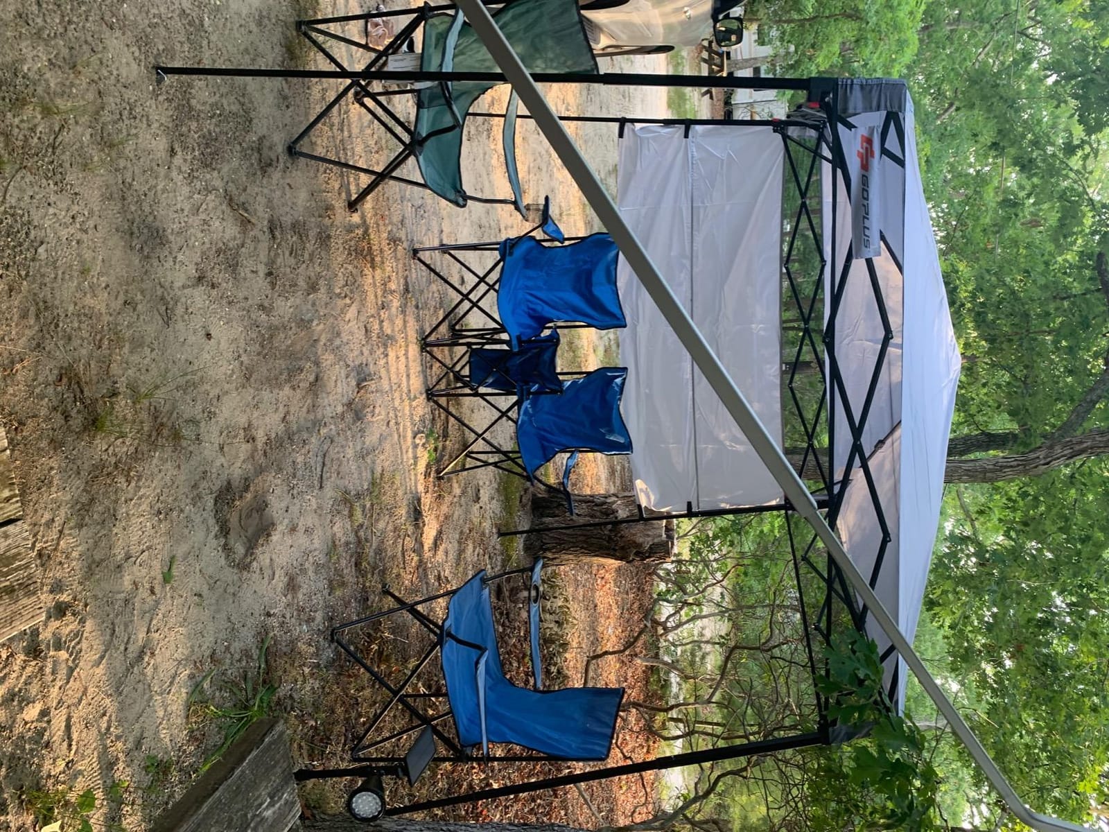 Tangkula 7x7 FT Pop Up Canopy with Center Lock & Sidewall, Gray customer photo 2