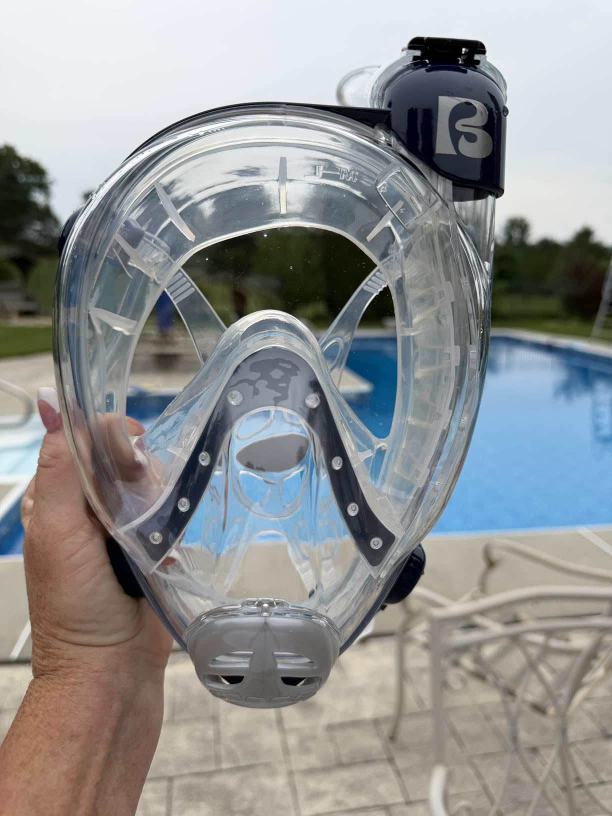 Cressi Adult Snorkeling Full Face Mask - Wide Clear View, Anti-Fog System : Safety First - Prince : Designed in Italy customer photo 1