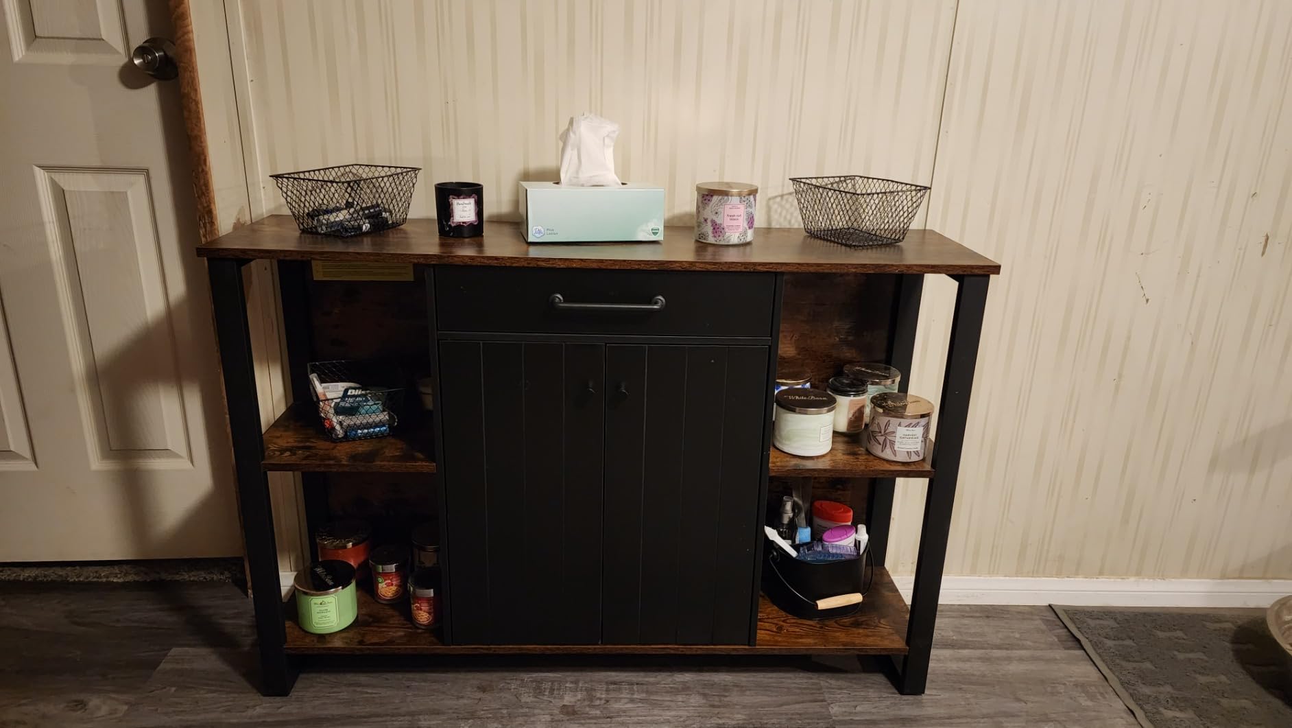 VASAGLE Buffet Cabinet, Sideboard, 3 Doors, 42.1 x 15.8 x 31.8 Inches customer photo 1