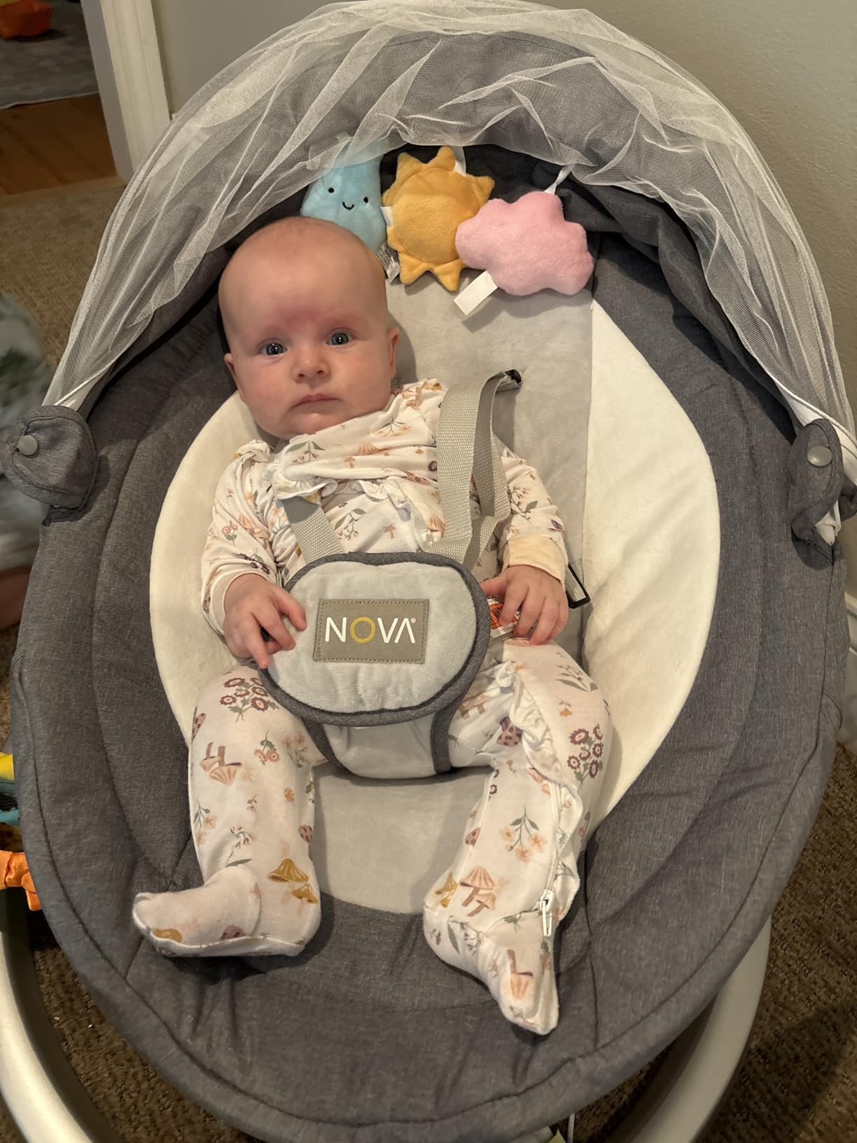 Jool Baby Nova Baby Swing for Infants – Bluetooth Music, Remote (Oatmeal) customer photo 1