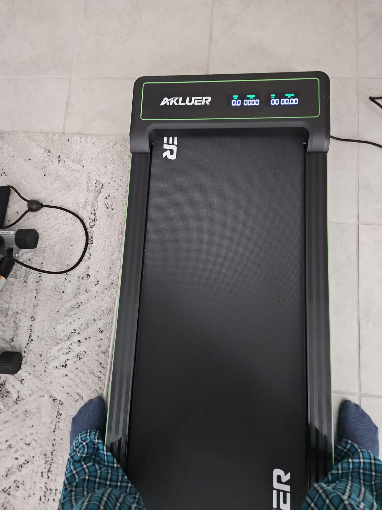 AKLUER Dual Flywheel Manual Treadmill - Foldable Non-Electric for Home/Gym customer photo 1
