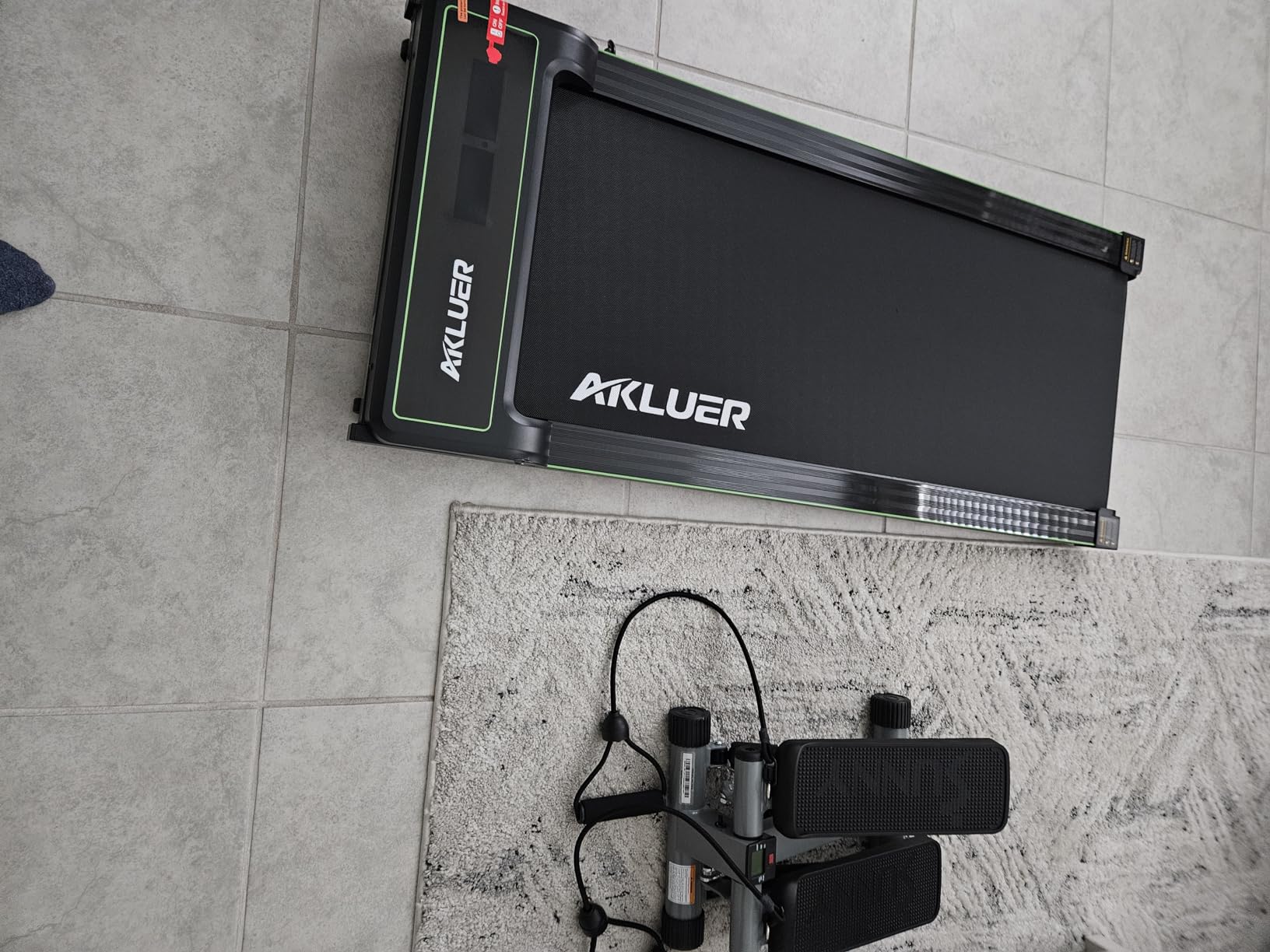 AKLUER Dual Flywheel Manual Treadmill - Foldable Non-Electric for Home/Gym customer photo 2