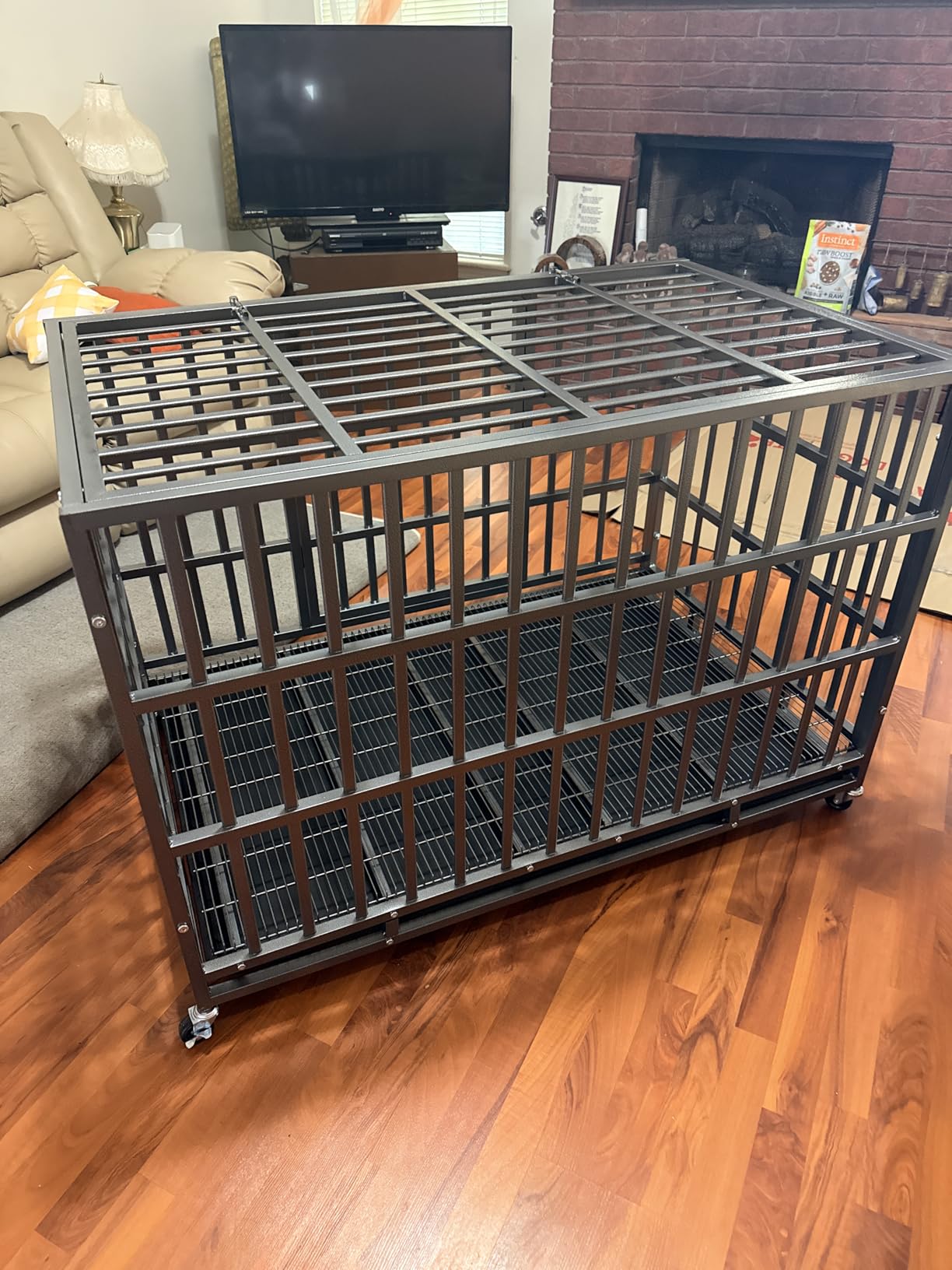 Hiwokk 42 Inch Heavy Duty Dog Crate, Indestructible Kennel customer photo 1