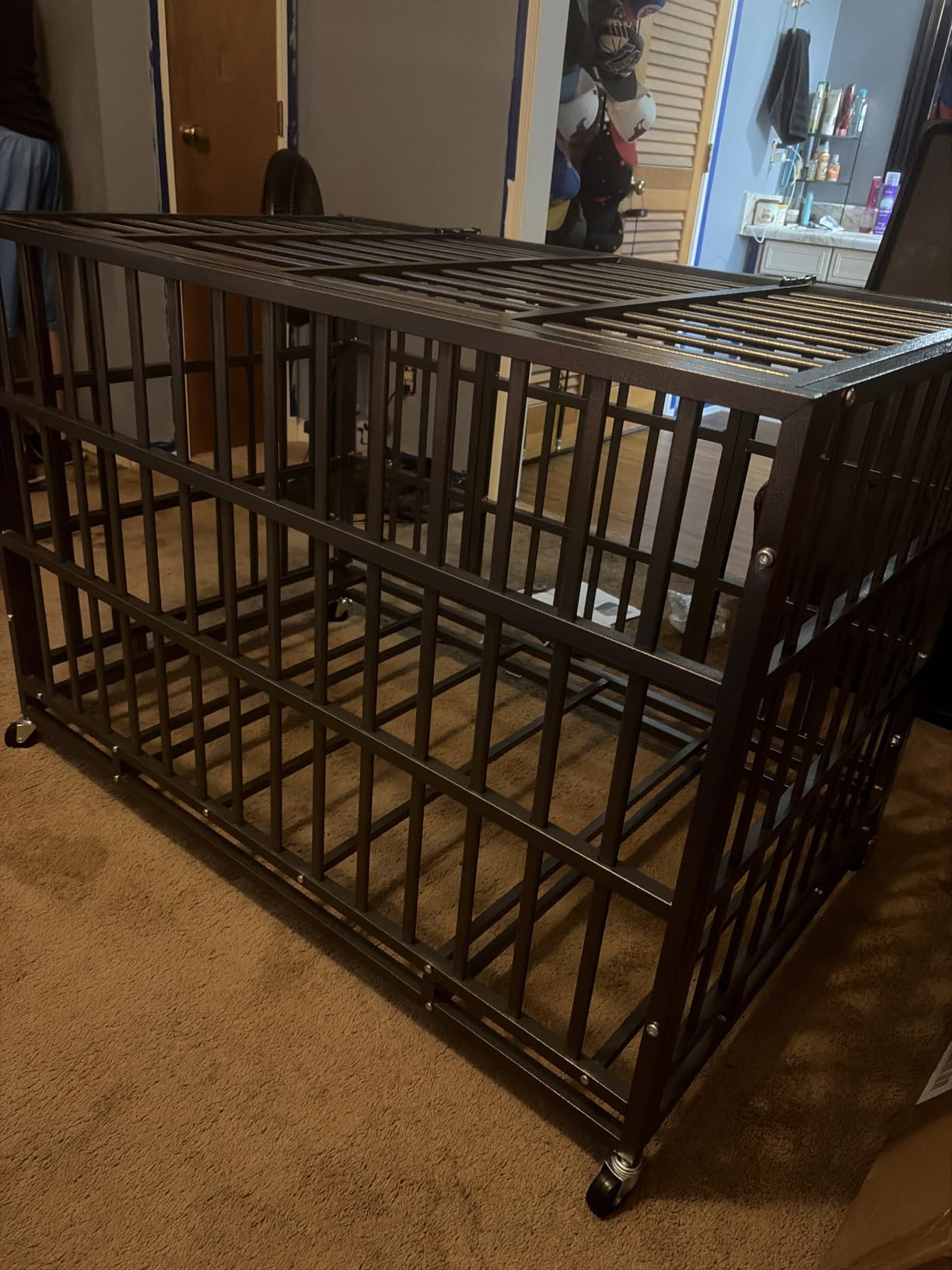 Hiwokk 42 Inch Heavy Duty Dog Crate, Indestructible Kennel customer photo 2