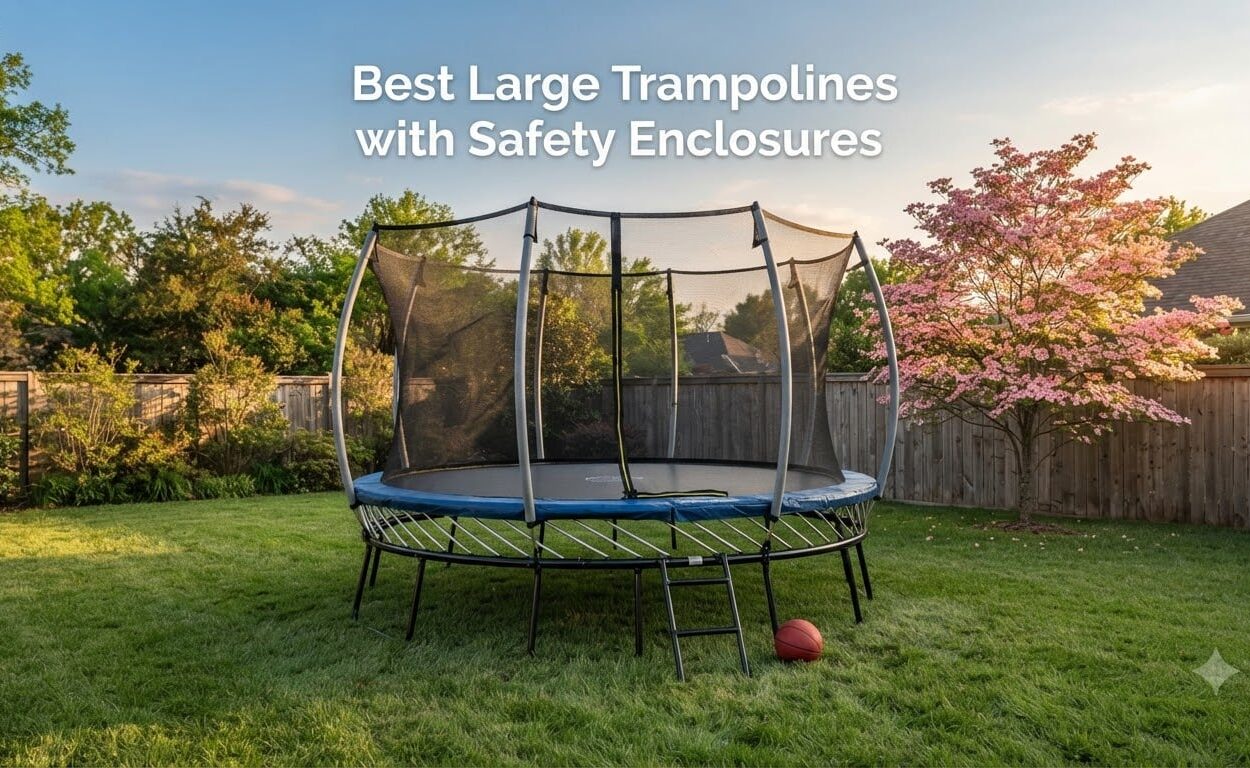 Best Large Trampolines with Safety Enclosures