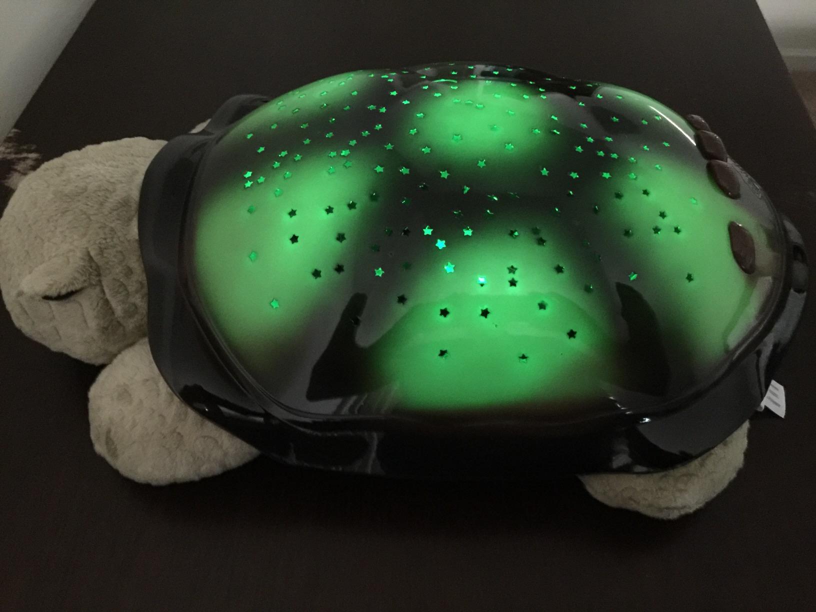 Cloud b Calming Nightlight Star Projector | Gentle Brightness | 3 Colors | 8 Constellations | Auto-Shutoff | Twilight Turtle Green customer photo 2
