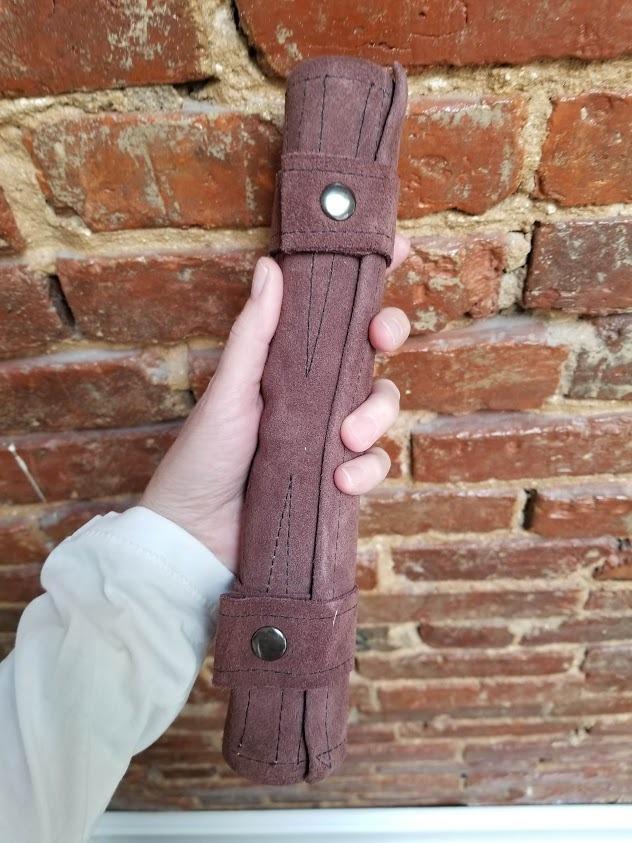 Sondergut Roll-Up Suede Backgammon Game (Color-Mocha) customer photo 1