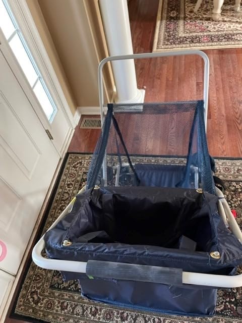 Rio Beach Wonder Wheeler Deluxe Utility, Lawn, and Beach Foldable Cart, Navy customer photo 2