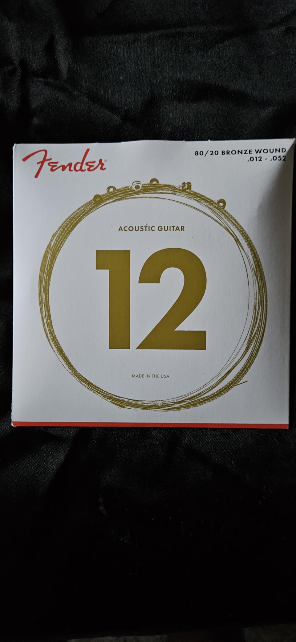 Fender 80/20 Bronze Acousitc Guitar Strings, Stocking Stuffers, Ball End, 70L .012-.052 customer photo 1