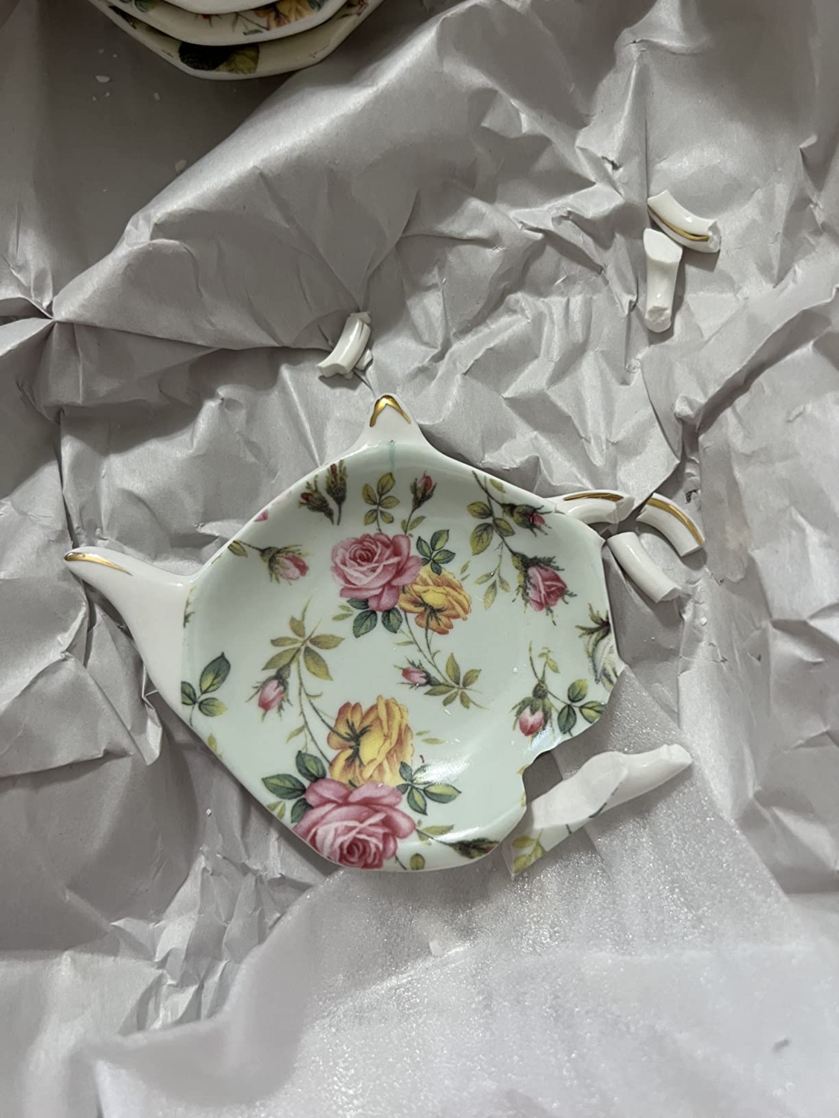Gracie China Tea Bag Caddy Holder, Set of 4 (Rose Chintz) customer photo 2