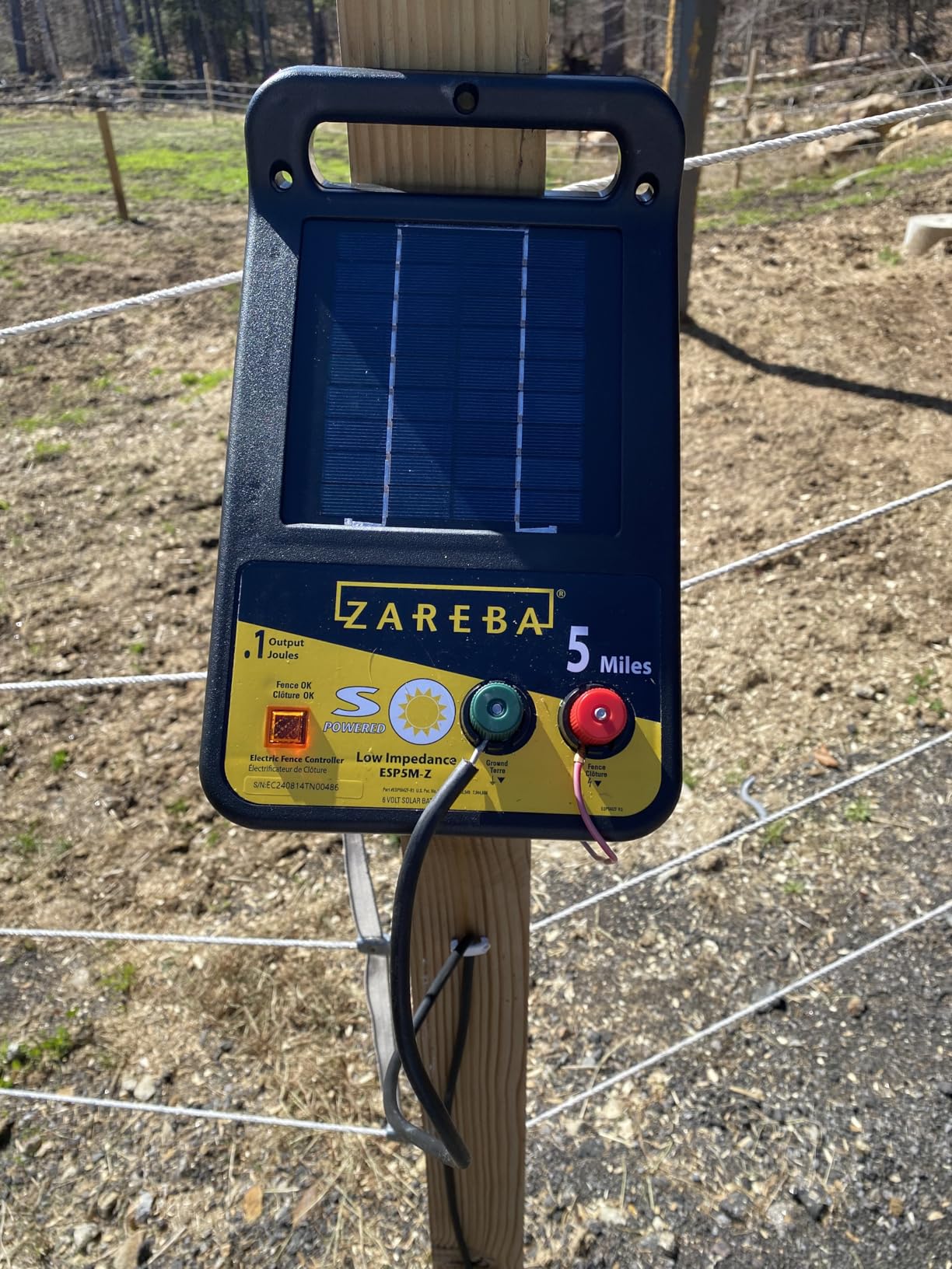 Zareba Solar Electric Fence Charger, 5 Mile Range Low Impedance Energizer customer photo 2