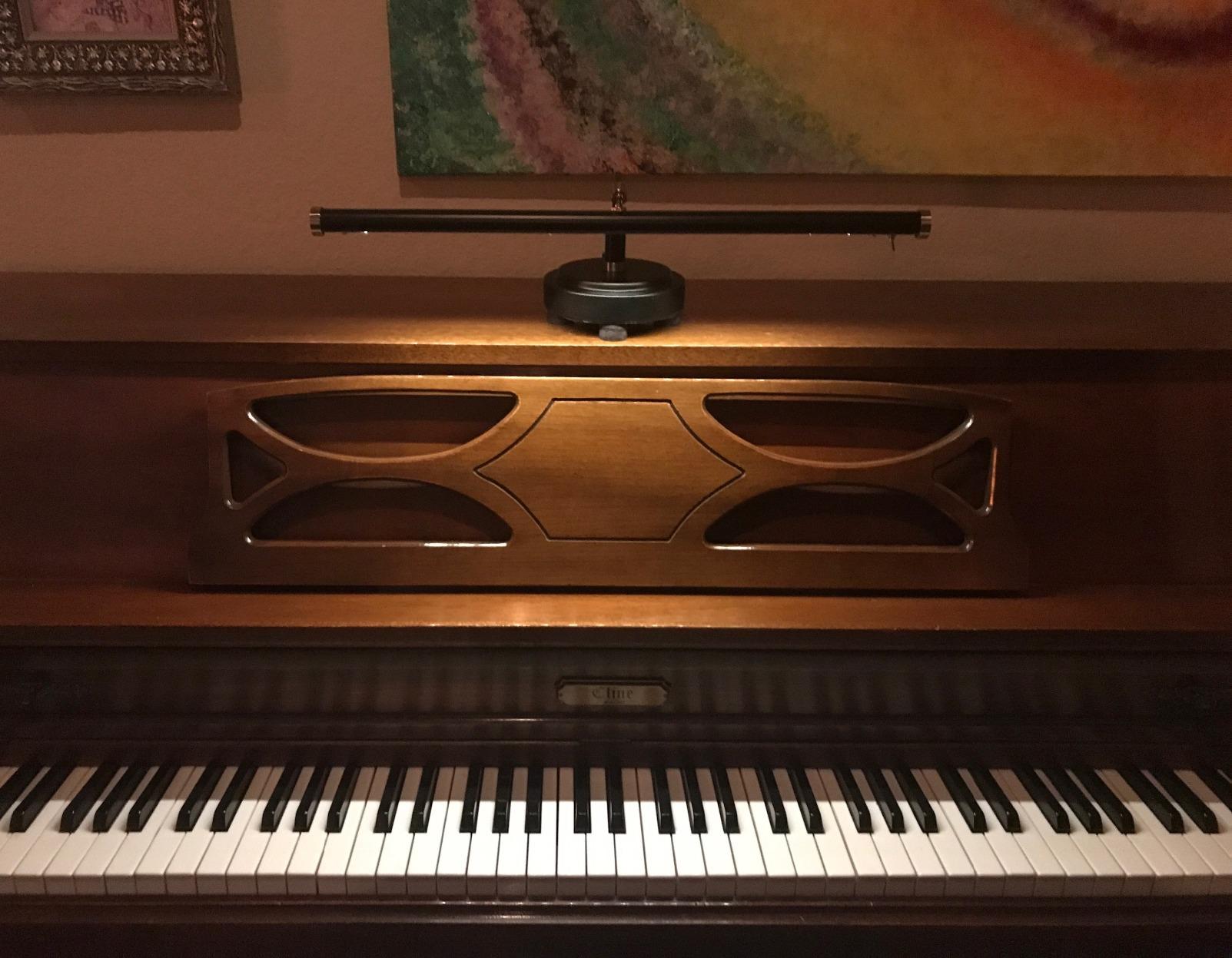 Cocoweb Adjustable LED Upright Piano Desk Lamp in Black with Brass Accents - PLED101D customer photo 1